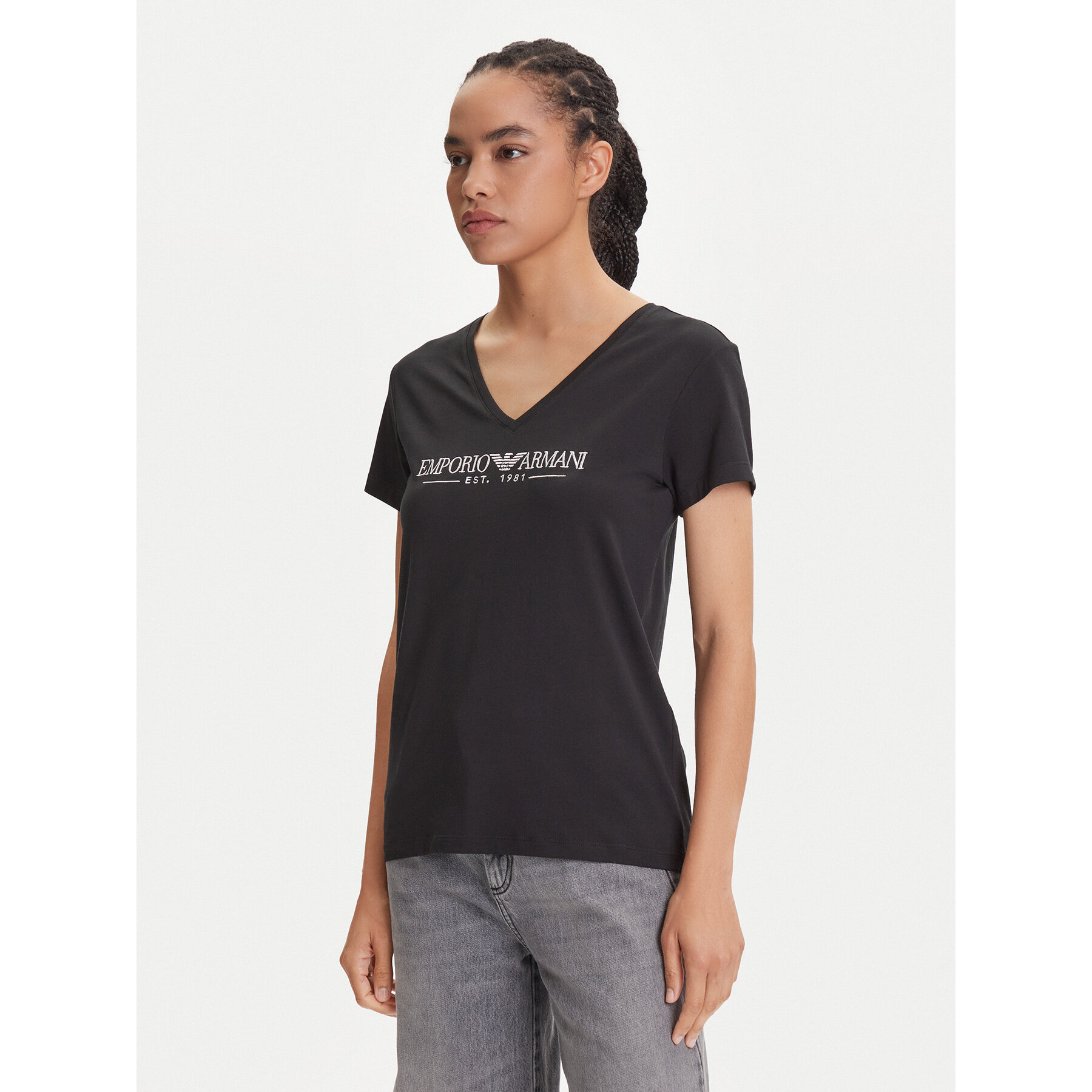 Emporio Armani Underwear Póló EW000409 AF10881 UC001 Fekete Regular Fit