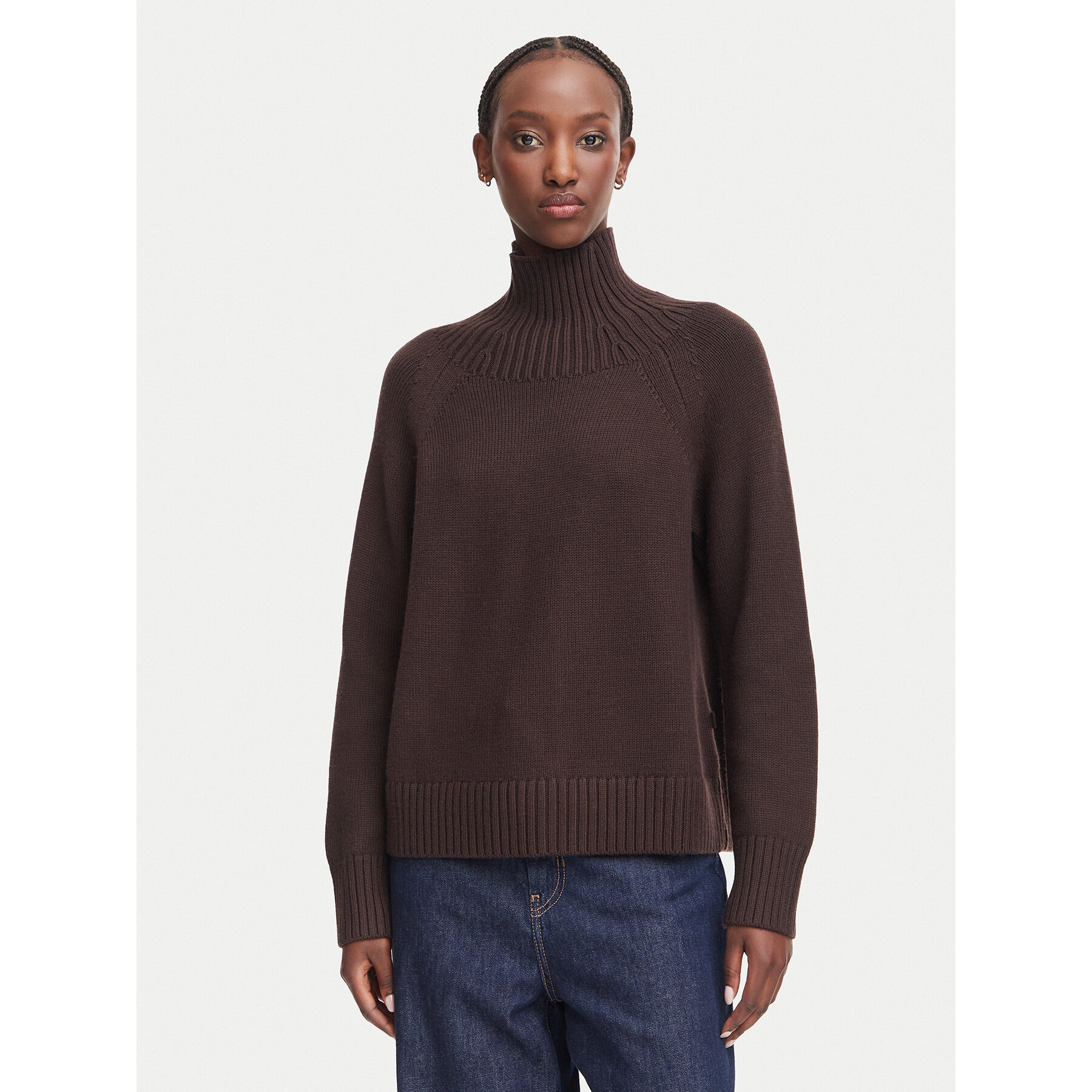 MICHAEL Michael Kors Rollkragenpullover MF661CGF2G Dunkelbraun Regular Fit