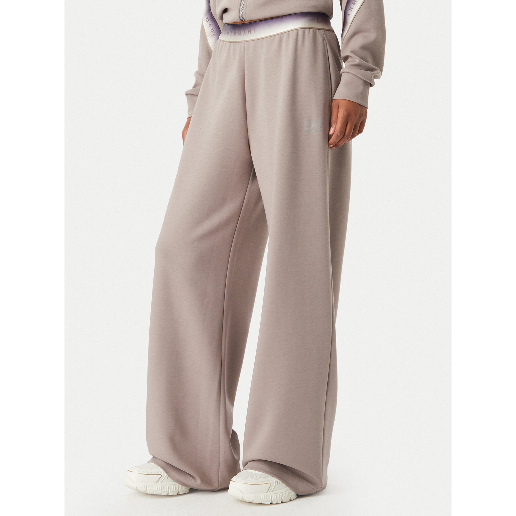 EA7 Emporio Armani Jogginghose 7W001517 AF12501 U6100 Dunkelbeige Wide Leg