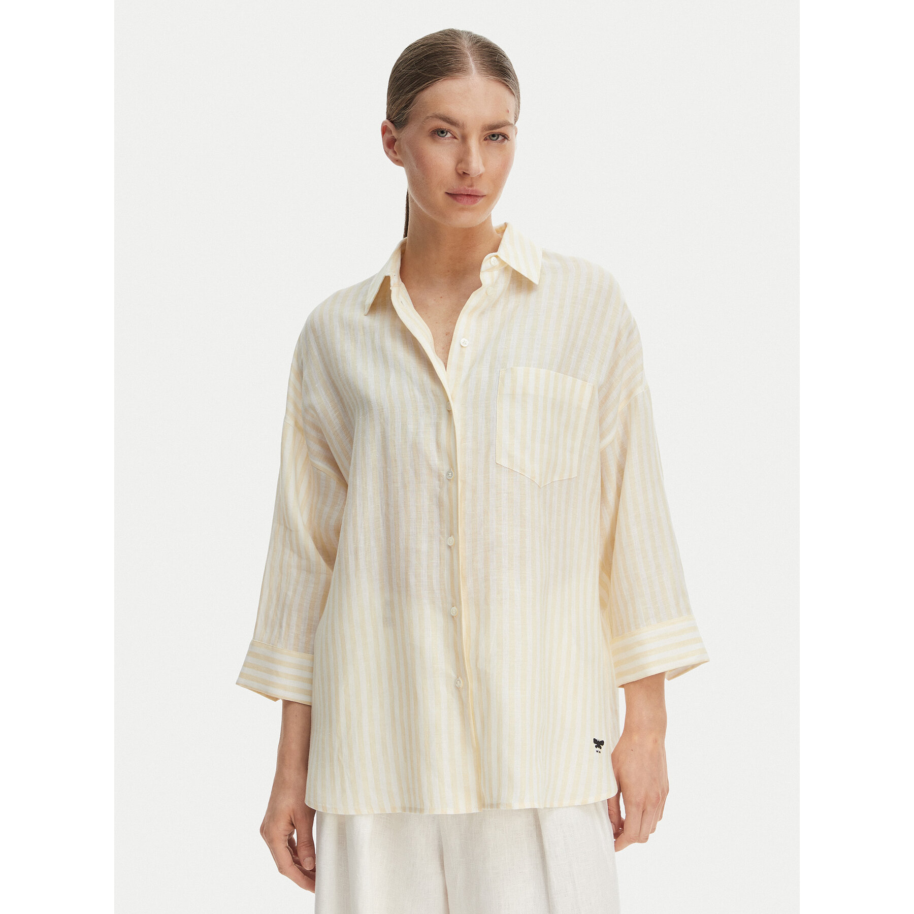 Weekend Max Mara Hemd Panetto 2615111102 Gelb Relaxed Fit