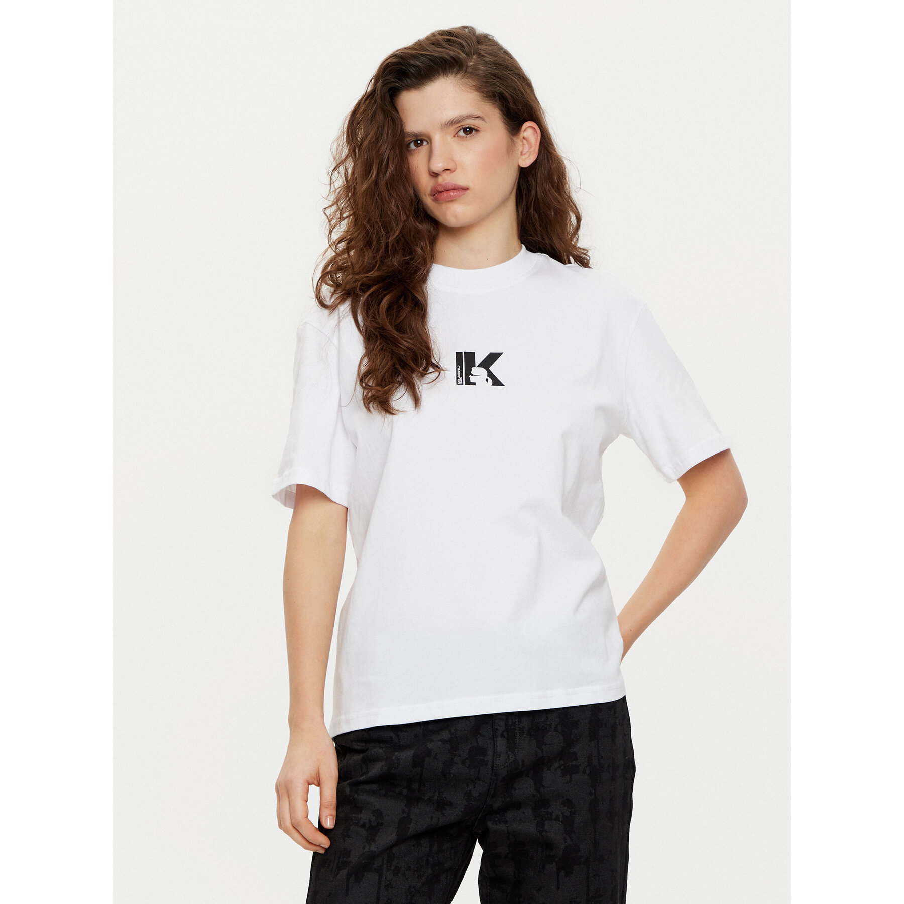 Karl Lagerfeld Jeans Póló A1W17031 Fehér Regular Fit