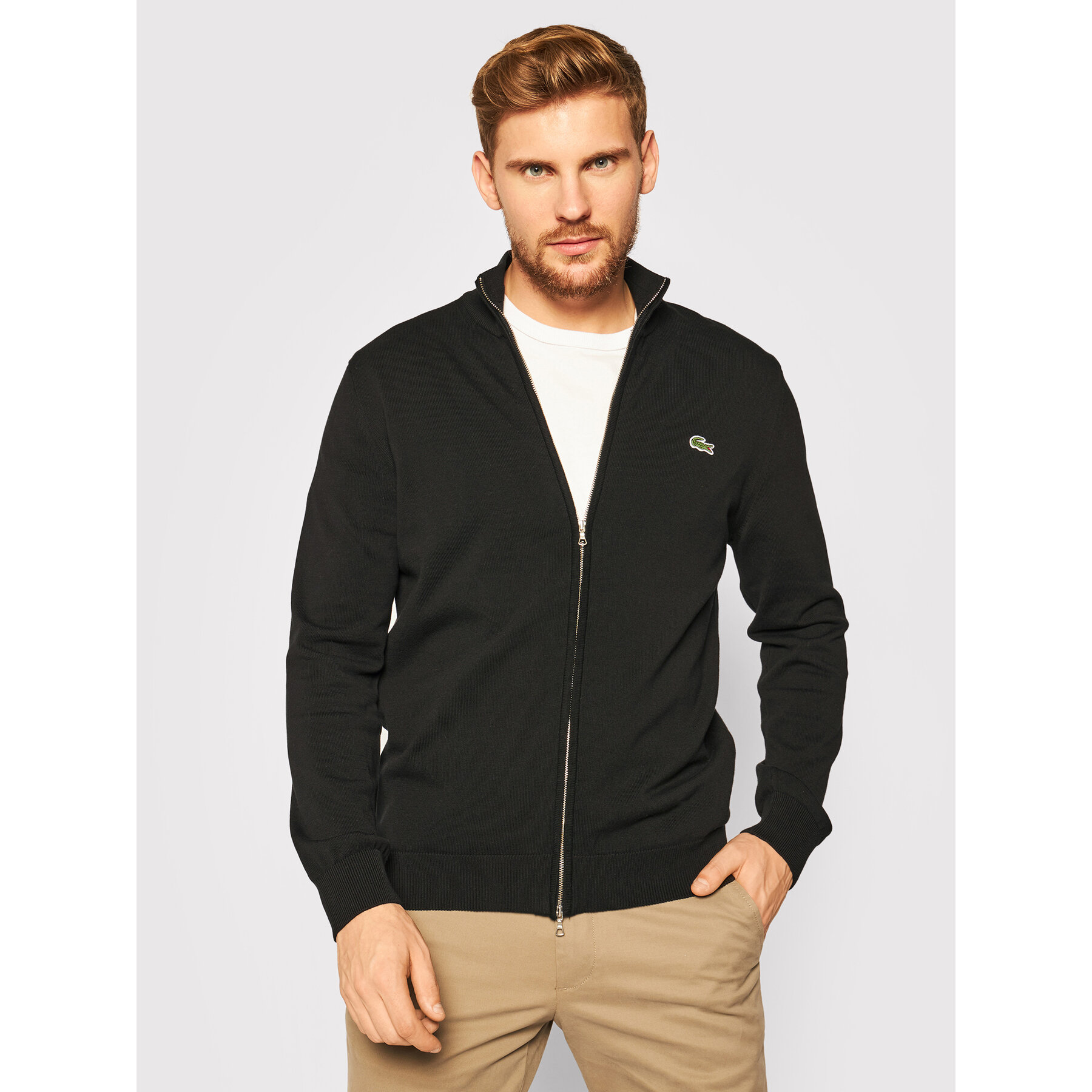 Lacoste Pullover AH1957 Schwarz Classic Fit