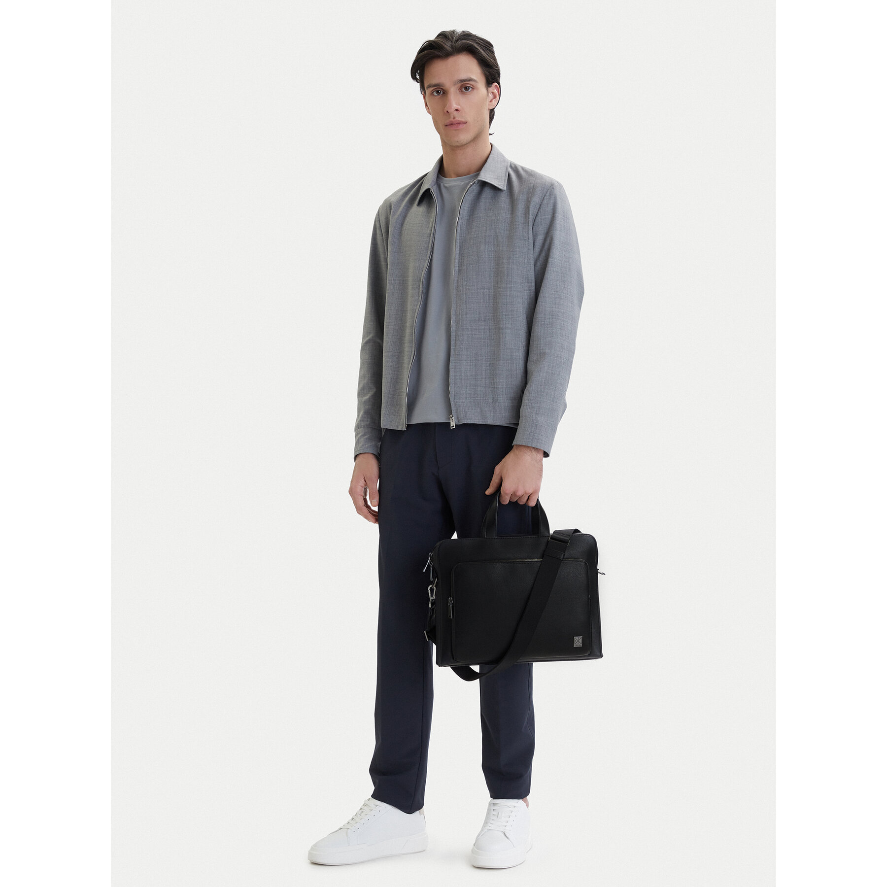 Torba za prenosnik Calvin Klein Emblem Hw Commuter LV04D3290G Črna