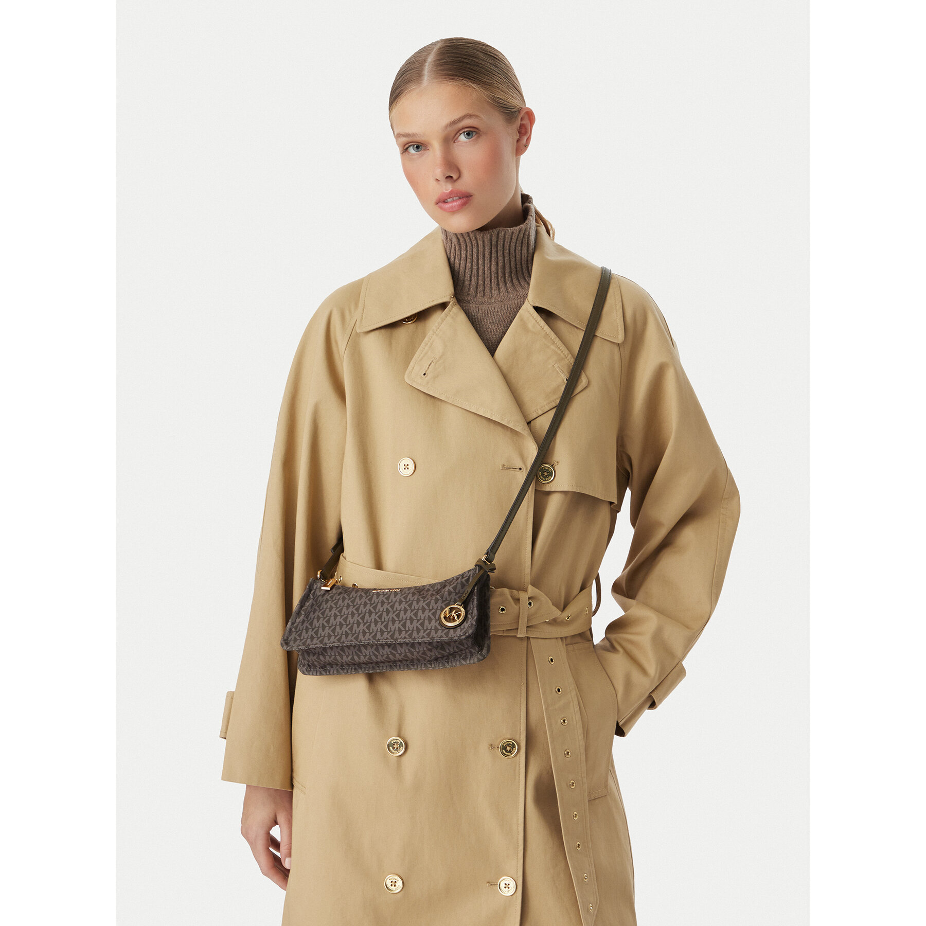 Torbica MICHAEL Michael Kors Zaide 32T6G6ZC5C Kaki