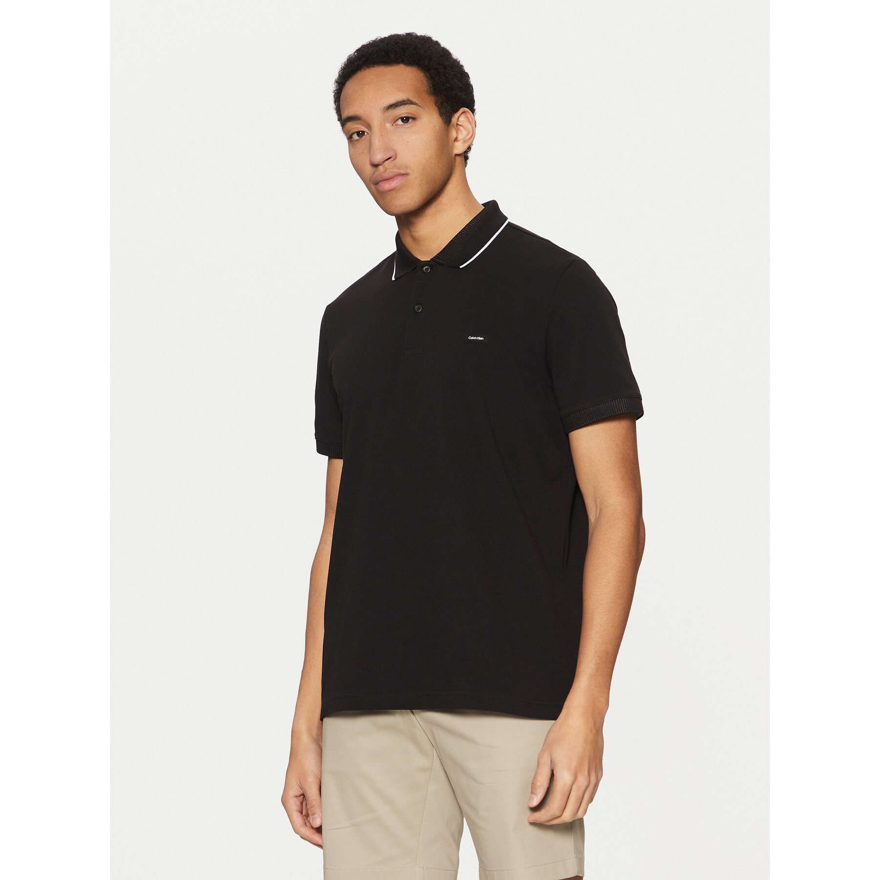 Calvin Klein Polo K10K114141 Μαύρο Regular Fit