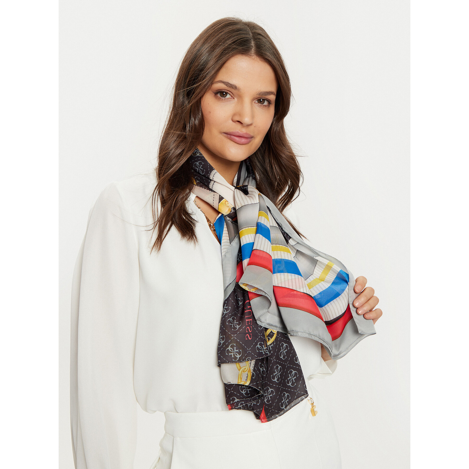 Damska Chusta Guess Kolorowy AW5270 SIL12