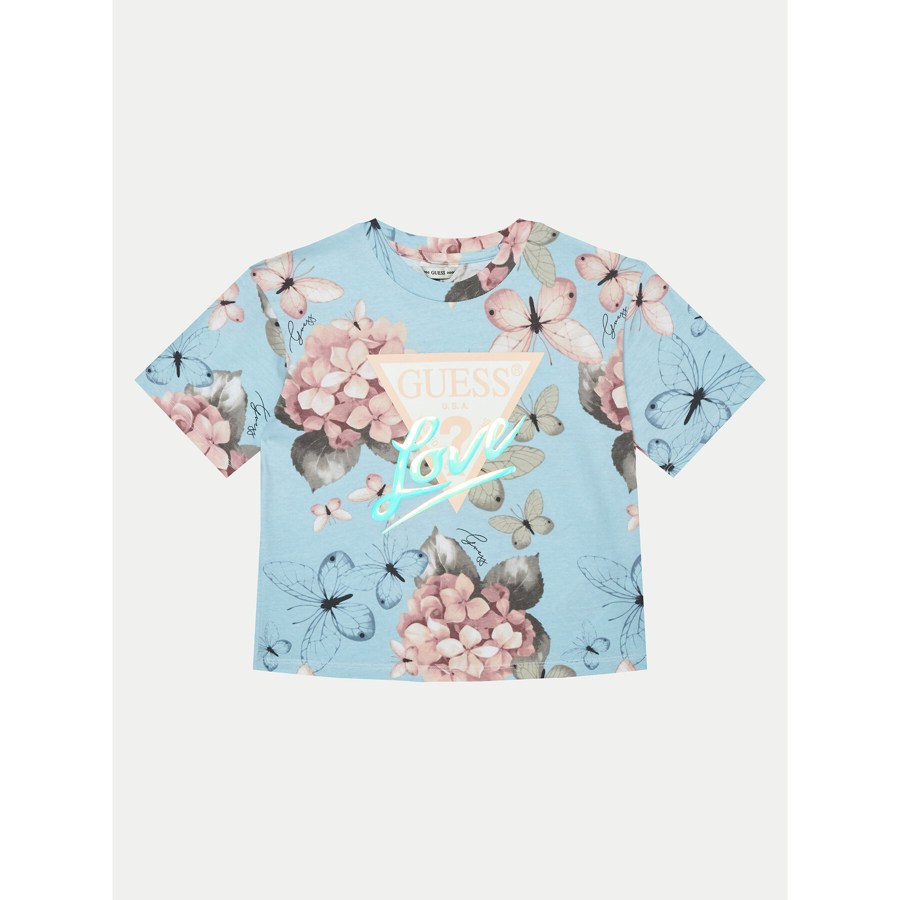 Guess Póló J5RI05 K6YW4 Kék Boxy Fit