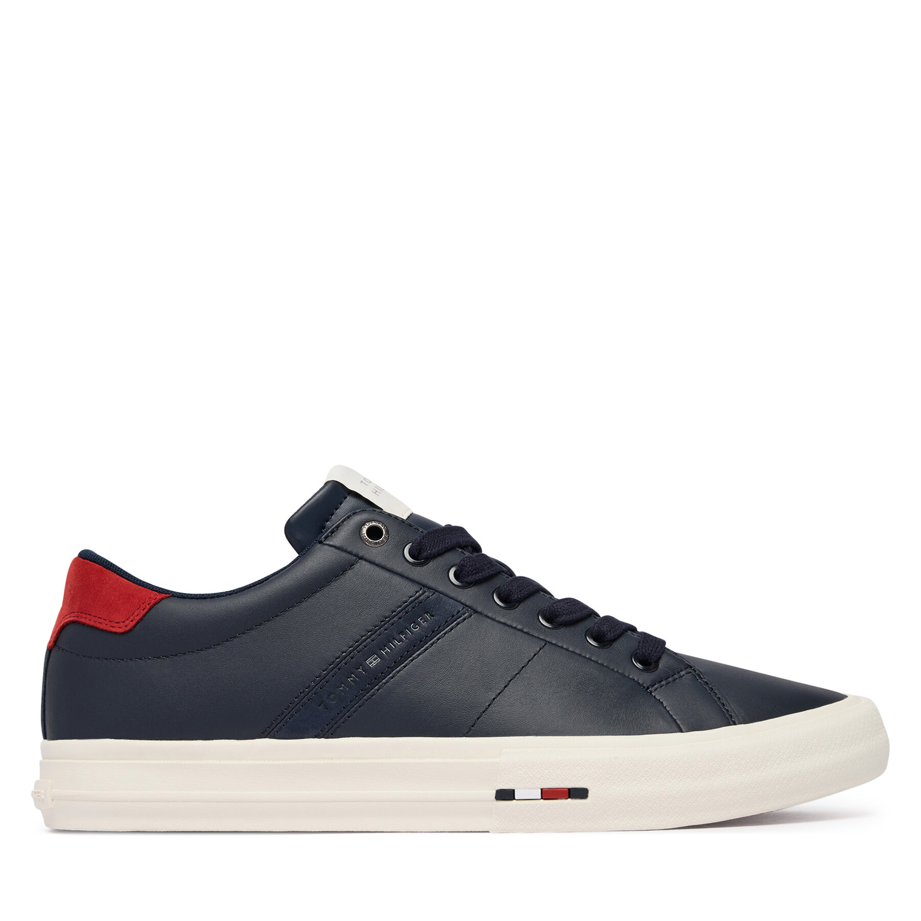 Сникърси Tommy Hilfiger Premium Lth Vulc Long Lace FM0FM05948 Тъмносин