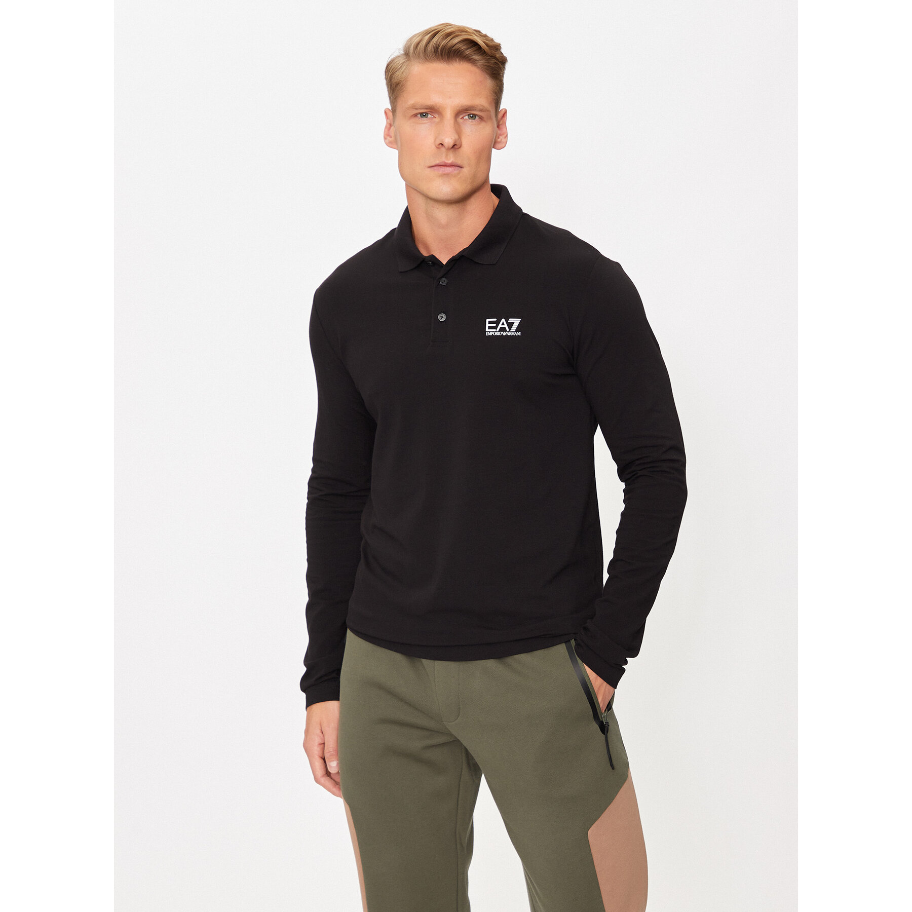 EA7 Emporio Armani Polo 8NPF15 PJVQZ 1200 Crna Regular Fit