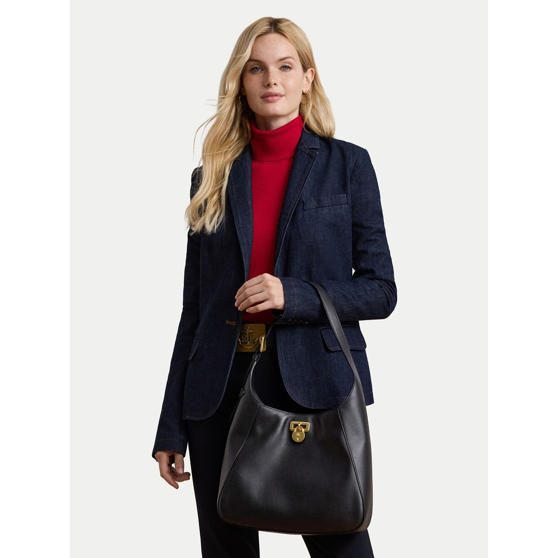 Дамска чанта LAUREN RALPH LAUREN Large Tanner Shoulder Bag 431956790002 Черен