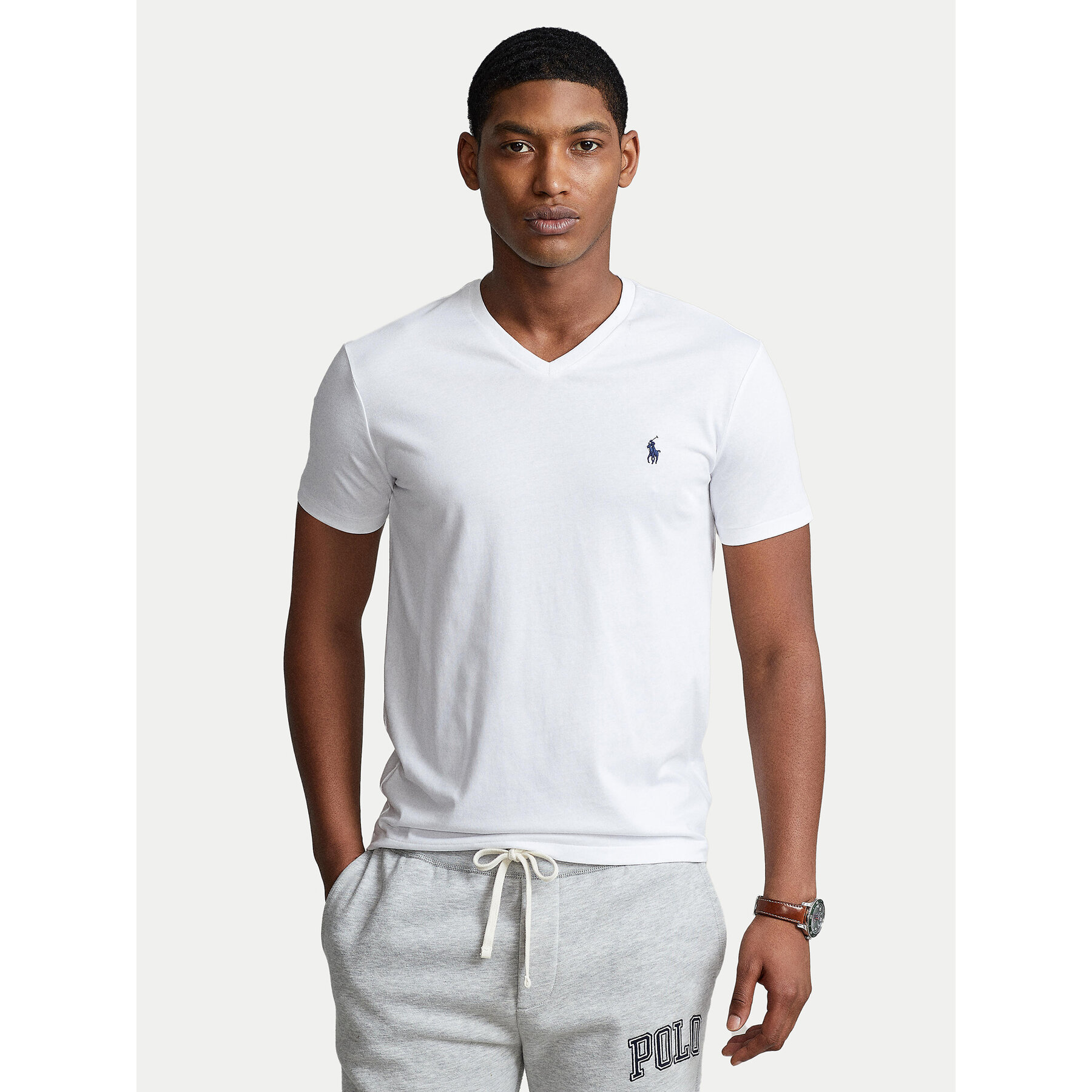 Polo Ralph Lauren Majica 710671453008 Bela Custom Slim Fit