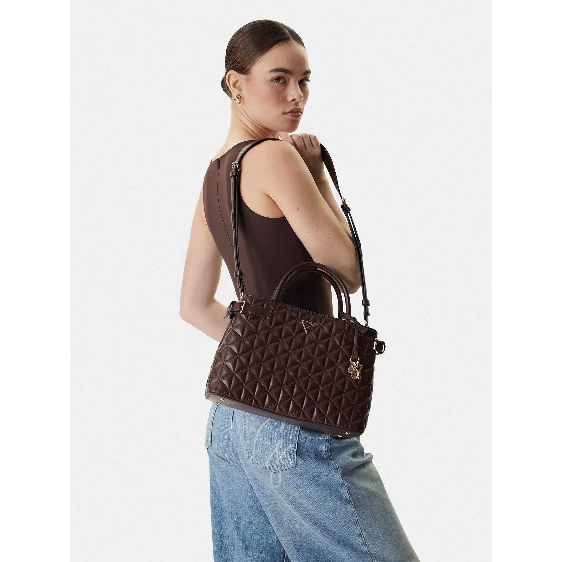 Дамска чанта Guess Paisleigh HWQG98 83060 Кафяв