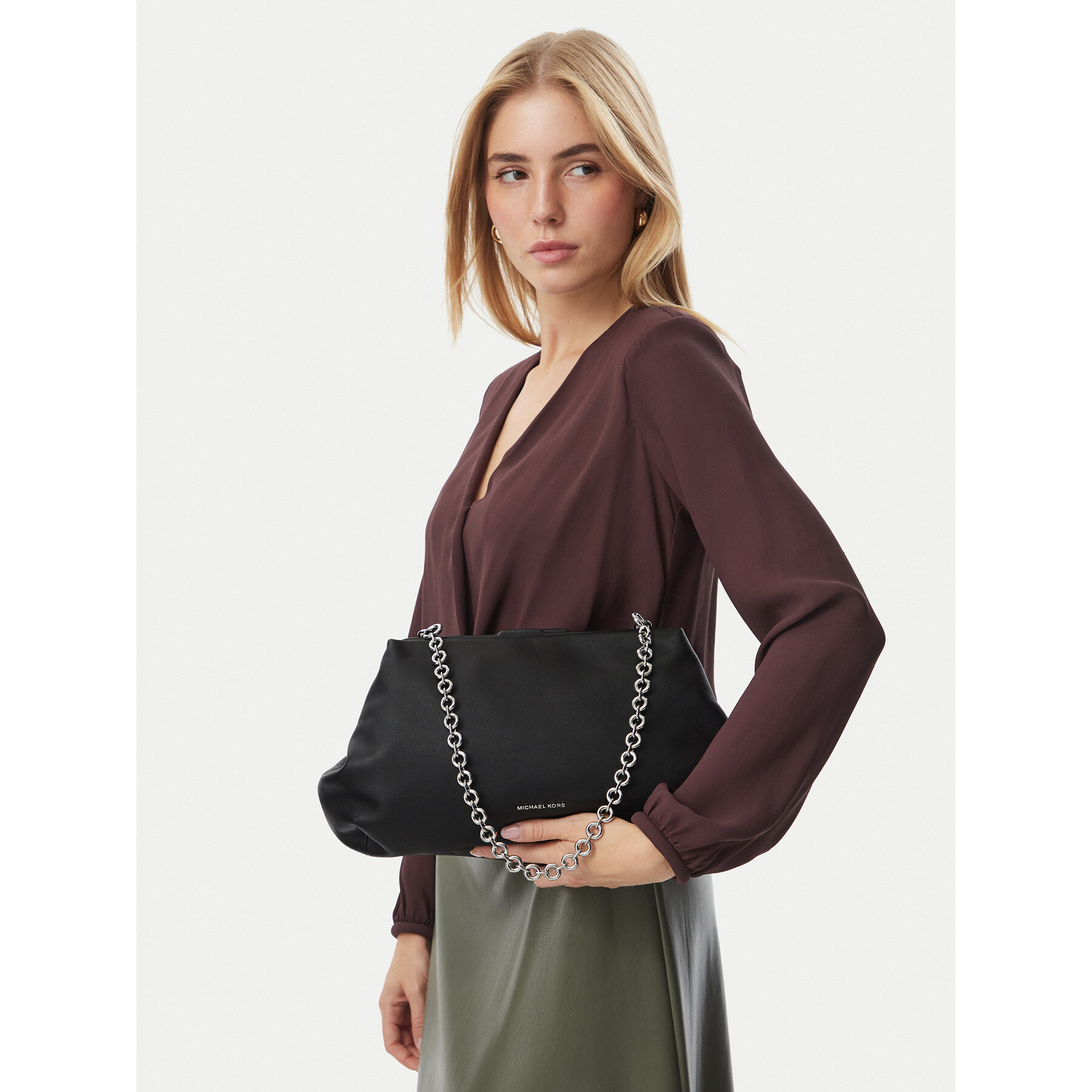 Kabelka MICHAEL Michael Kors Goldie 30F6S14C9L Černá
