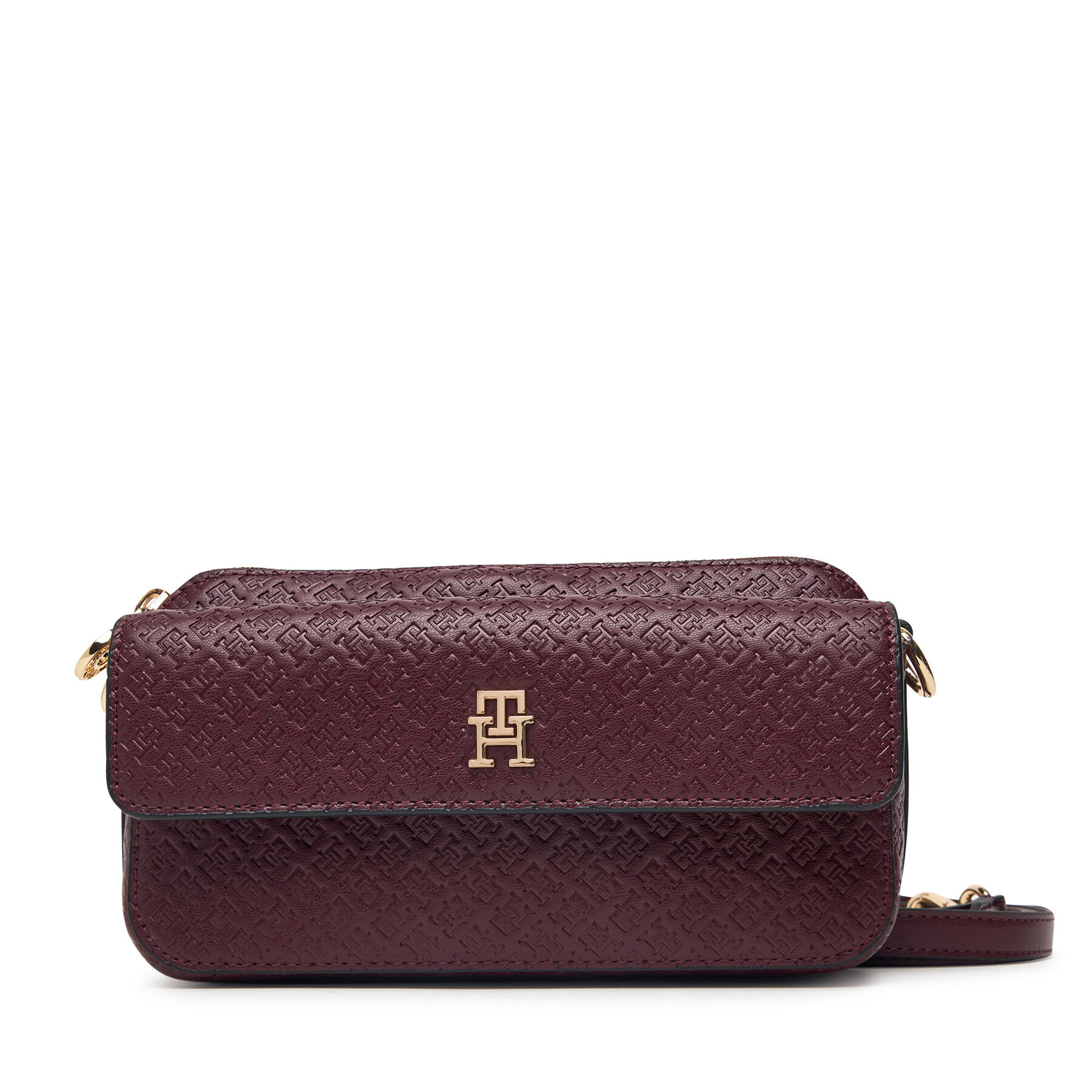 Geantă Tommy Hilfiger Th Icon Camera Bag Mono AW0AW18922 Vișiniu