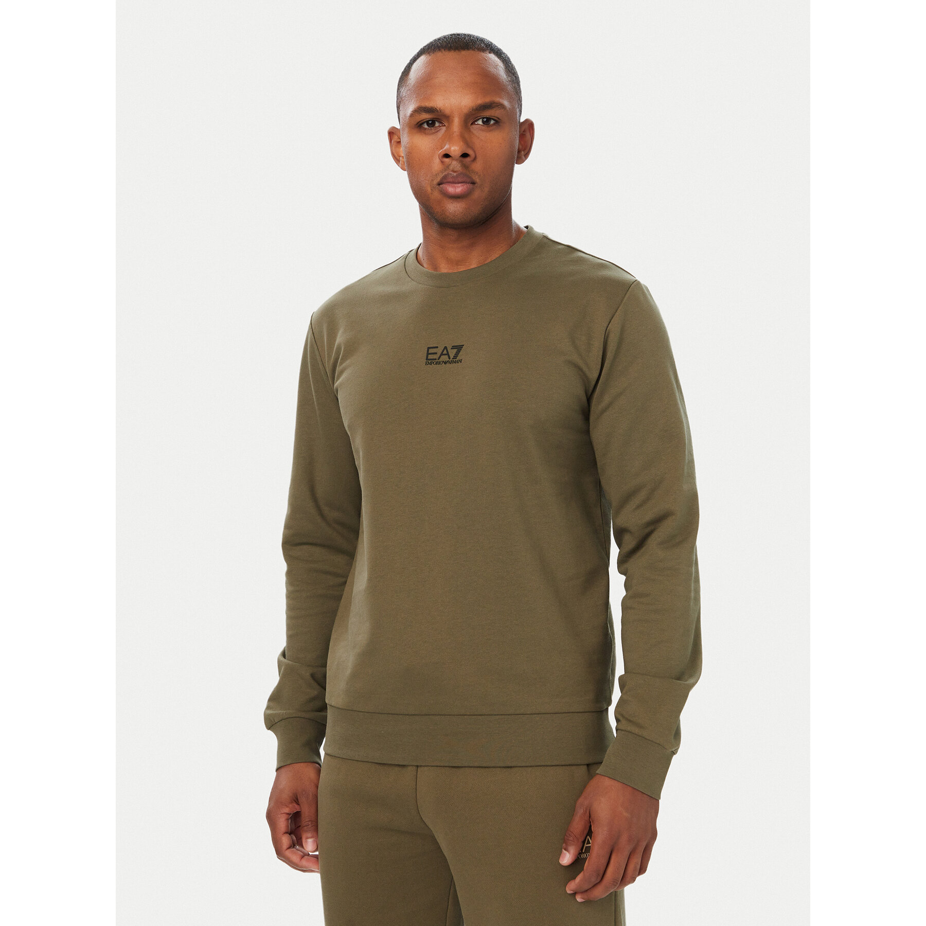 EA7 Emporio Armani Sweatshirt 8NPM30 PJVRZ U7014 Khakifarben Regular Fit