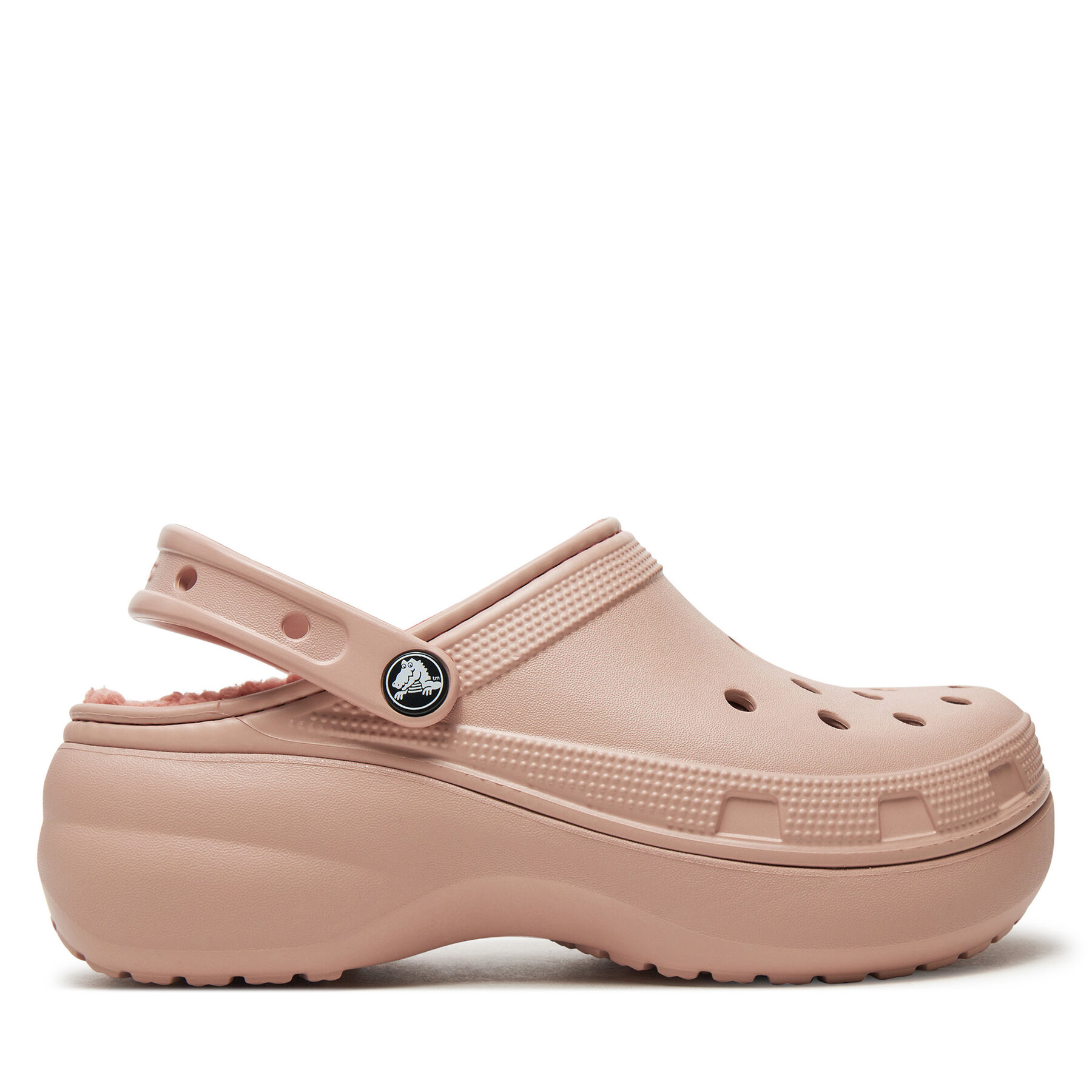 Crocs Donna Ciabatte, Taglia 42_43, Rosa, Classic Platform Lined Clog W 207938, taglia : 42_43