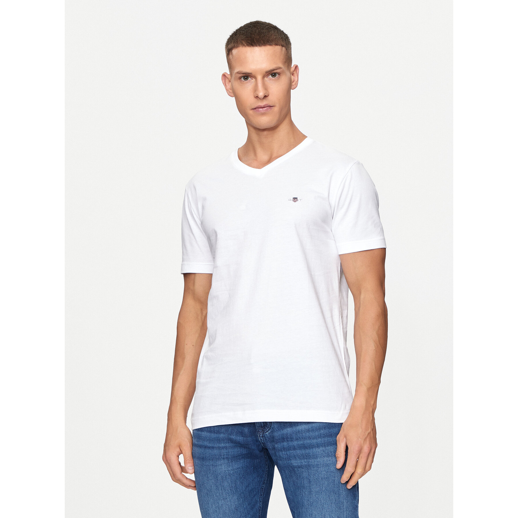 Gant T-Shirt Shield 2003186 Λευκό Slim Fit