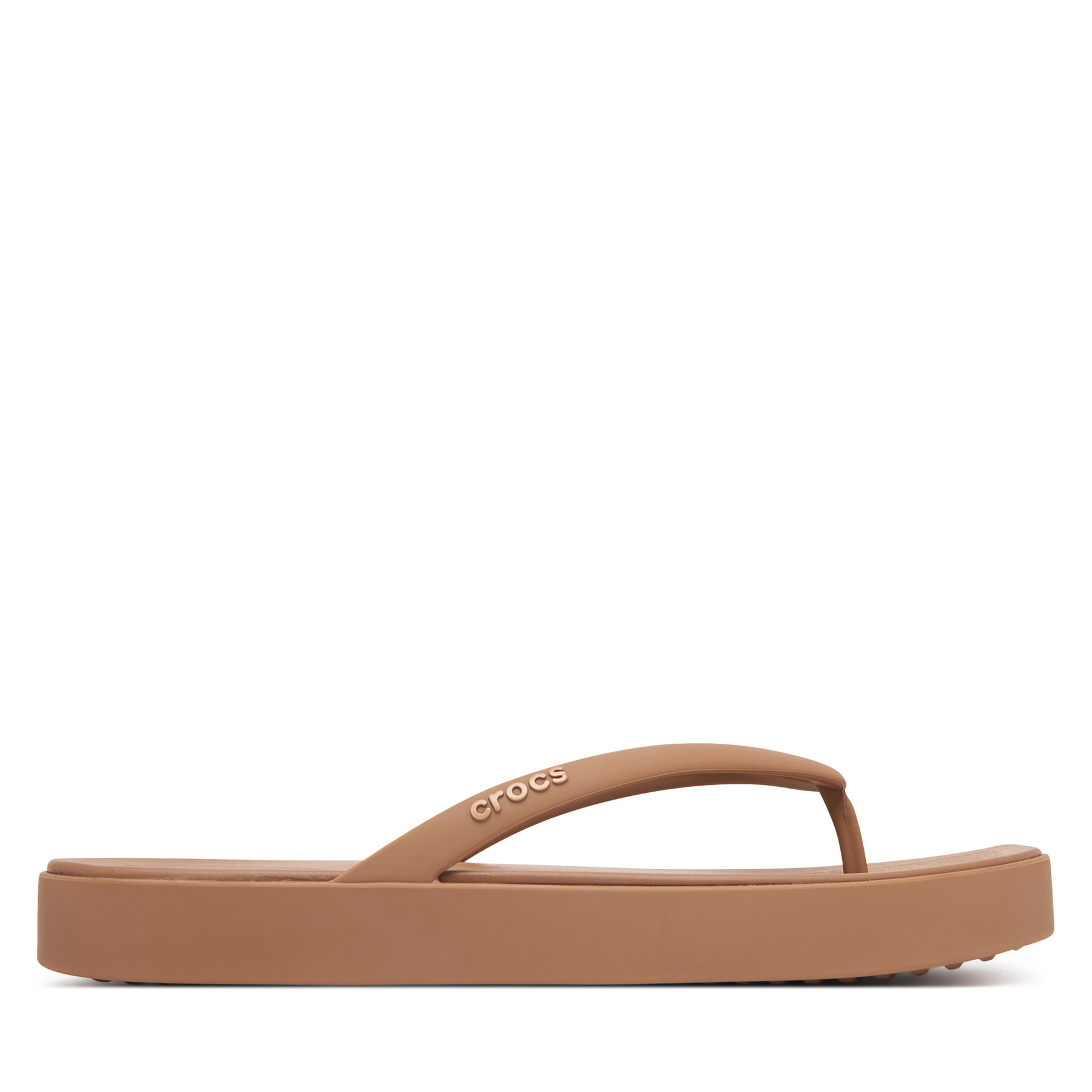 Джапанки Crocs Miami Square Flatform Flip 214161 Кремав
