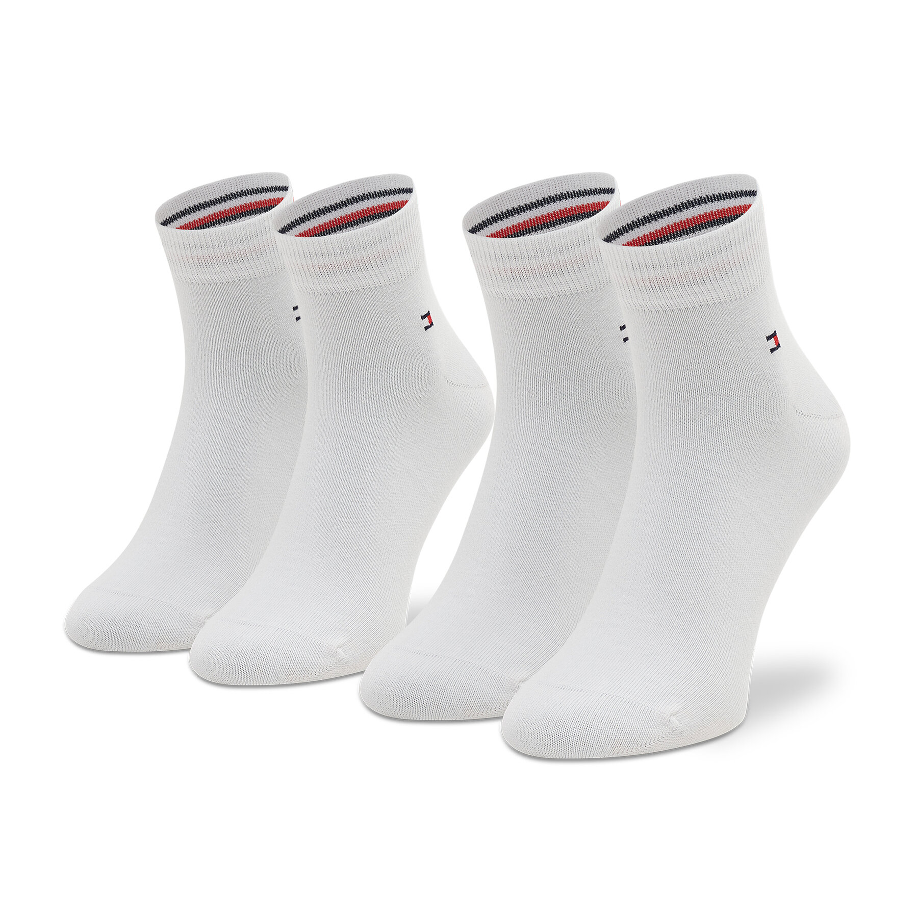 Set od 2 para unisex niskih čarapa Tommy Hilfiger 342025001 Bijela