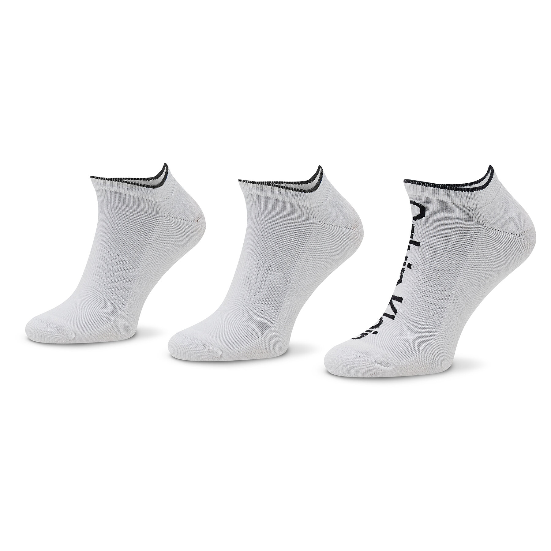 Set od 3 para muških visokih čarapa Calvin Klein 701218724 White 002