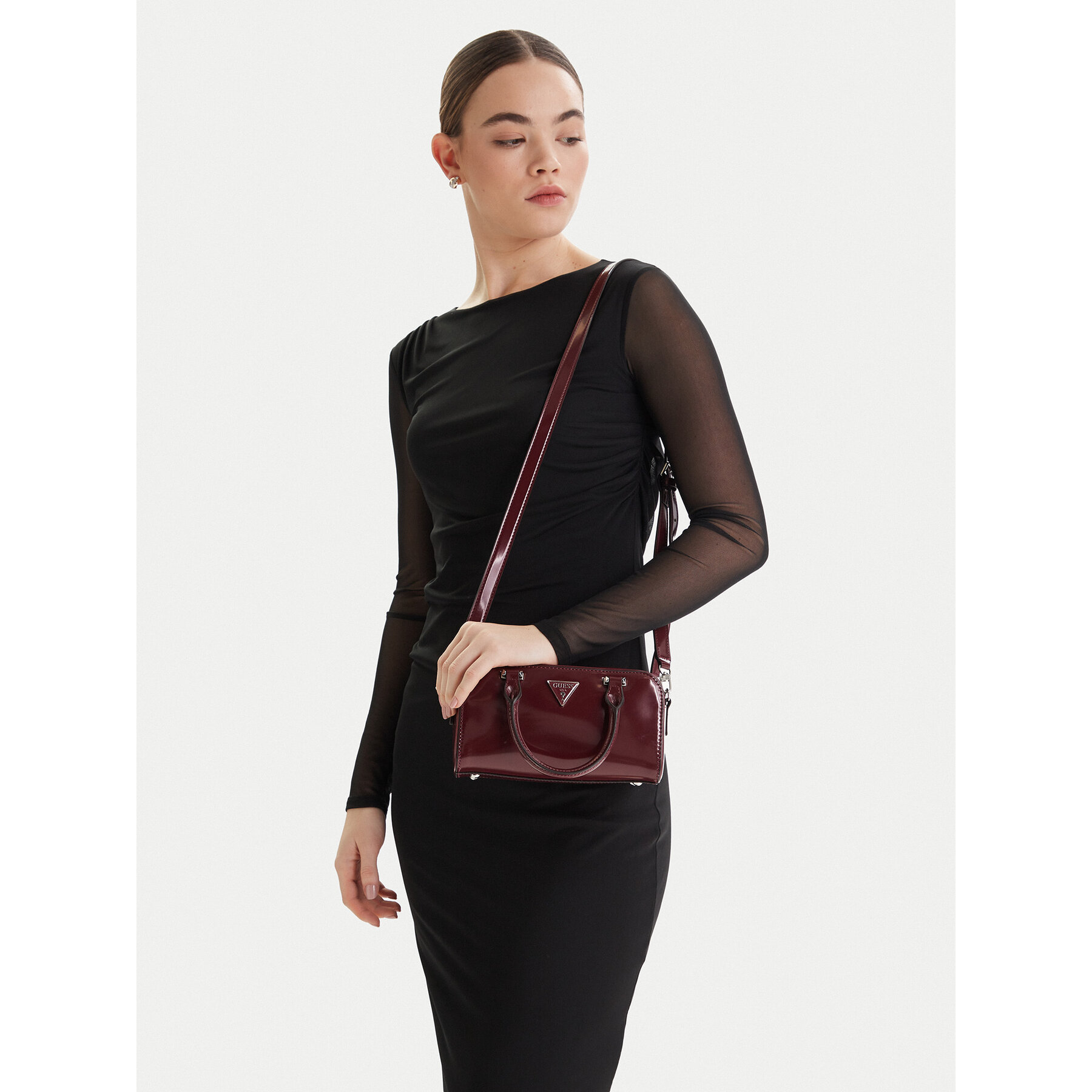 Дамска чанта Guess Arnela Mini HWNY94 96740 Бордо