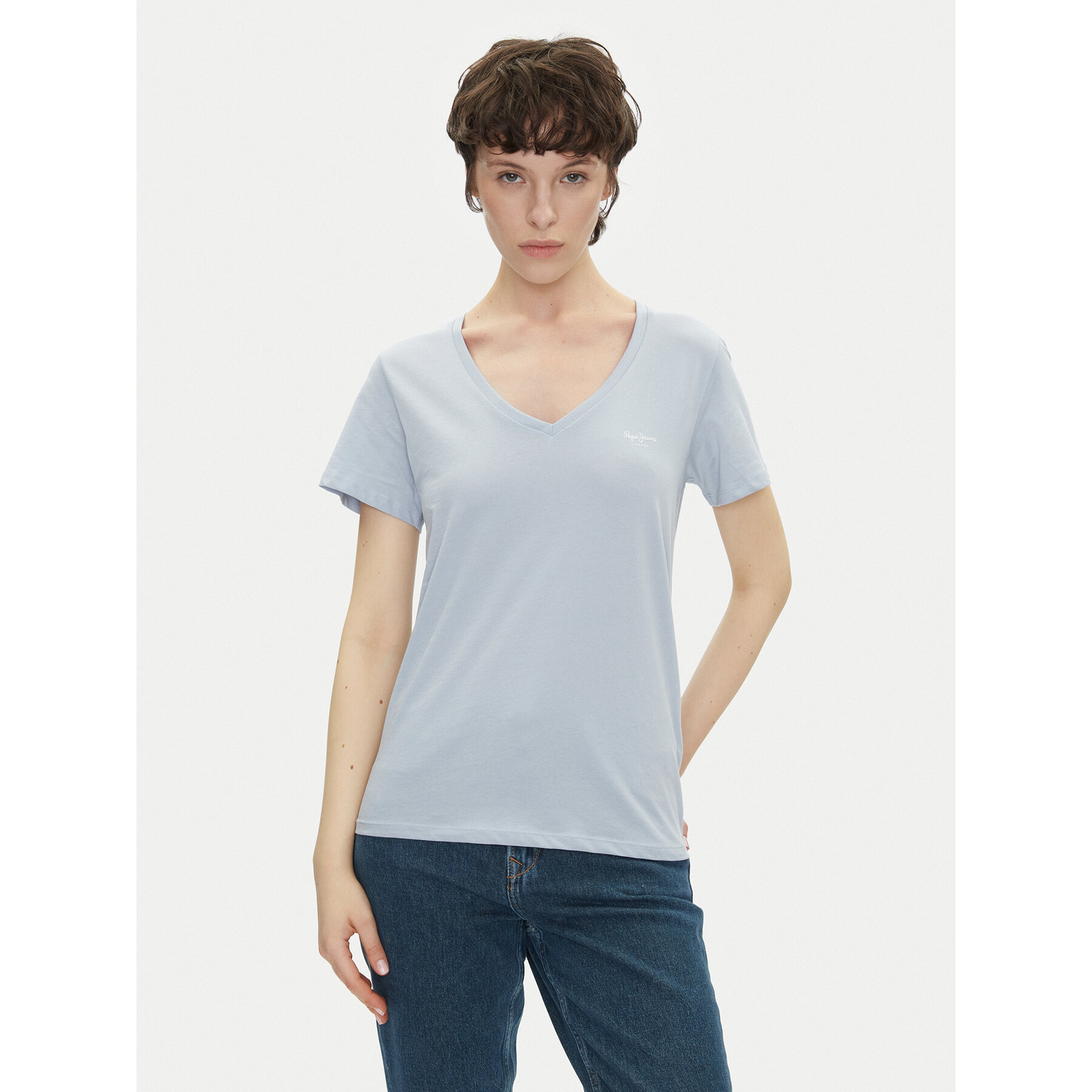 Pepe Jeans Póló Macy PL506051 Kék Regular Fit