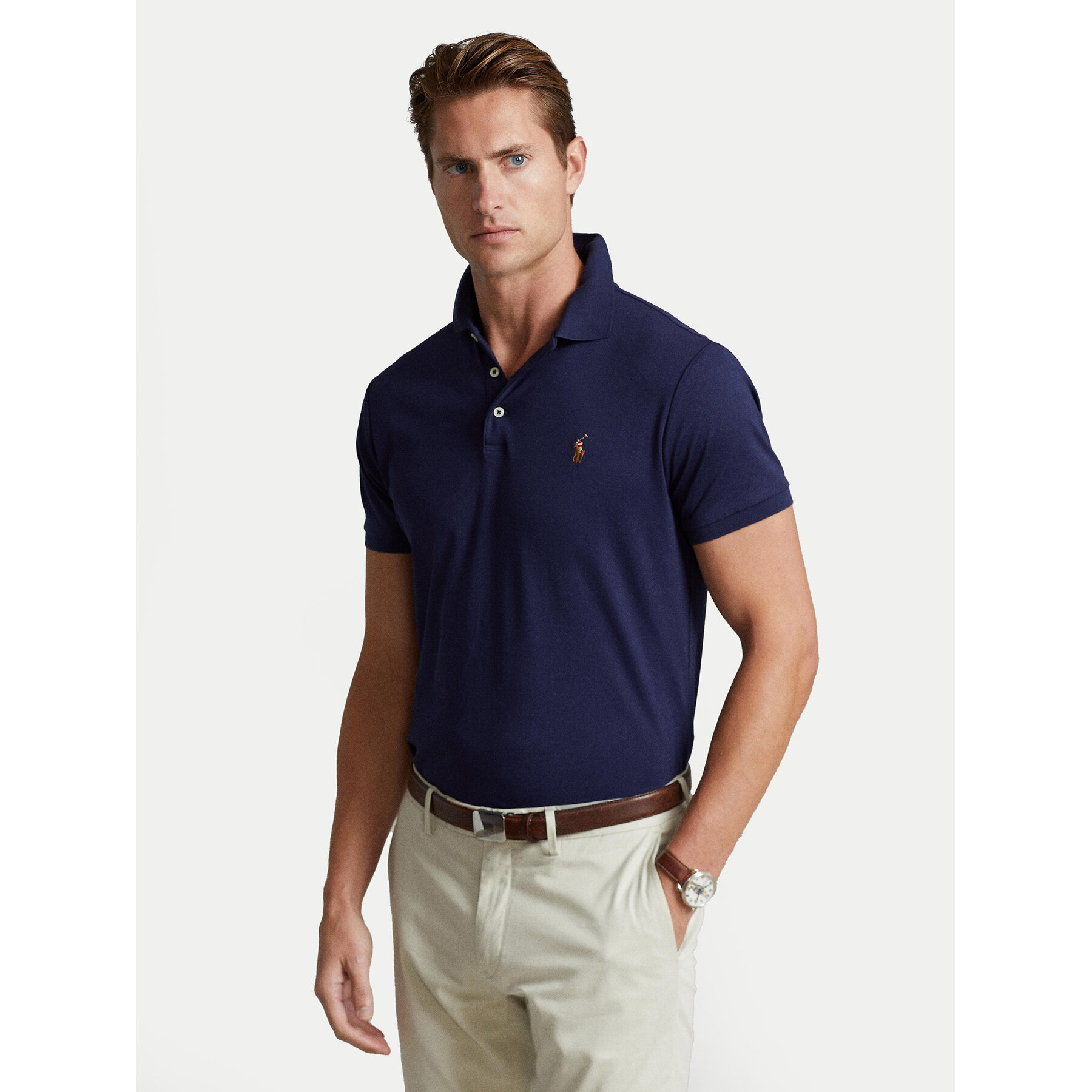 Polo Ralph Lauren Polo 710713130006 Blu scuro Custom Slim Fit
