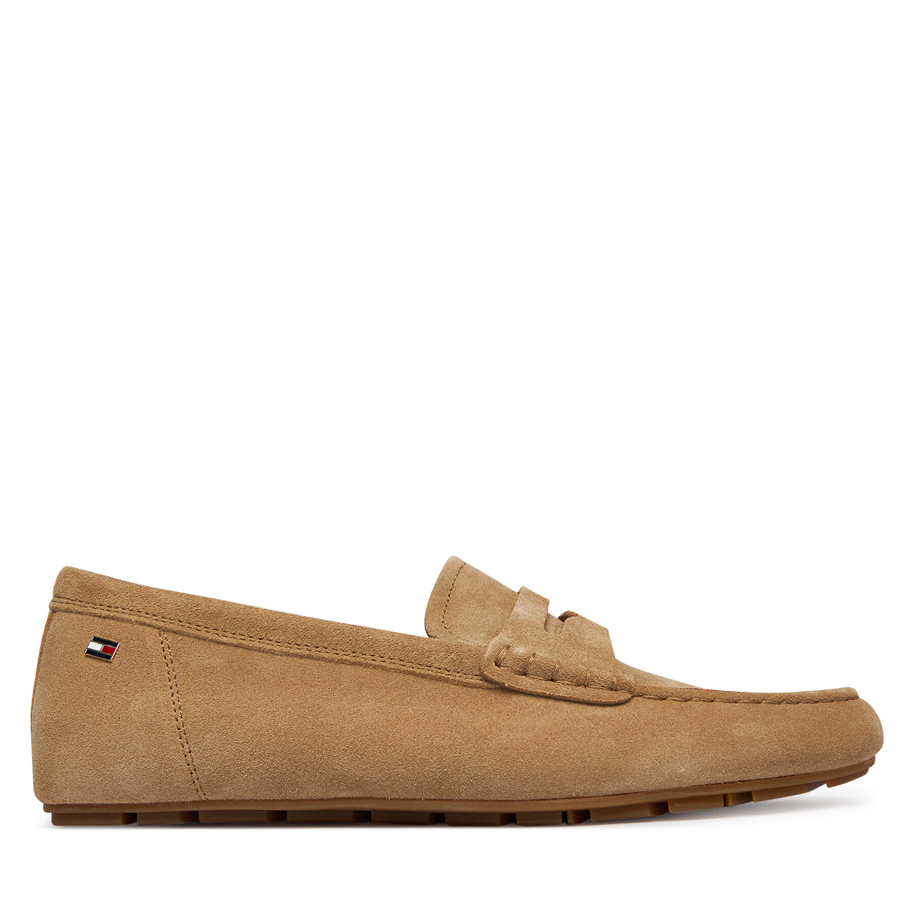 Mokasinke Tommy Hilfiger Flag Soft Suede Driver Loafer FW0FW08558 Smeđa