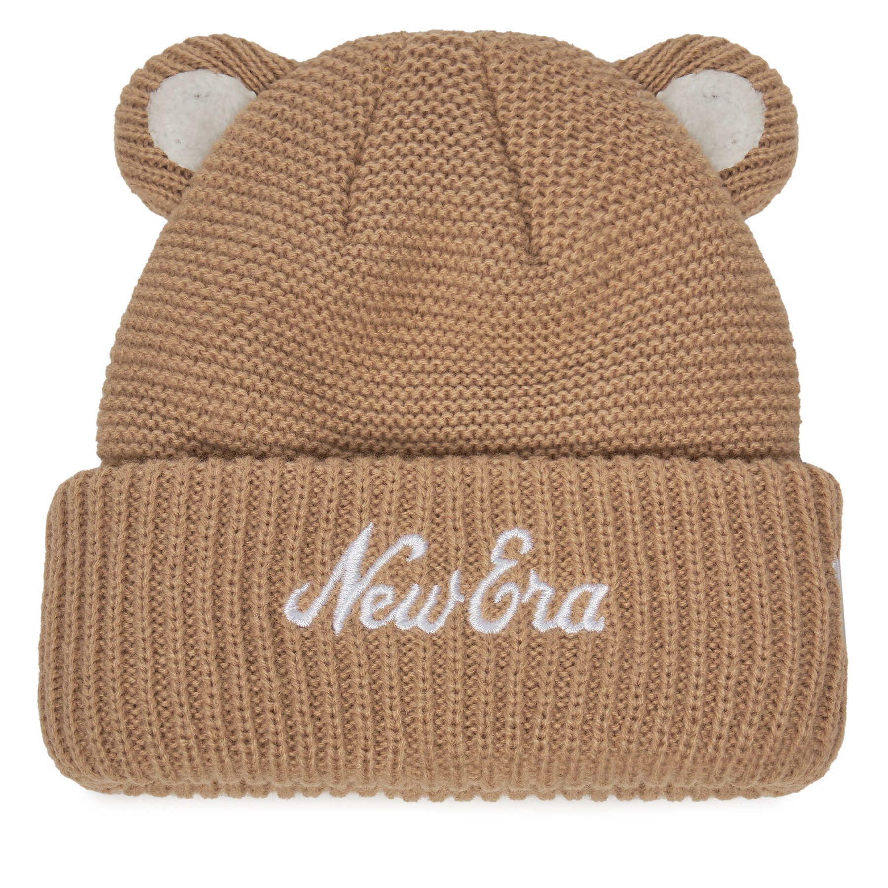 Dziecięca Czapka New Era Brązowy Teddy Bear Ears Cuff Knit Beanie 60580794