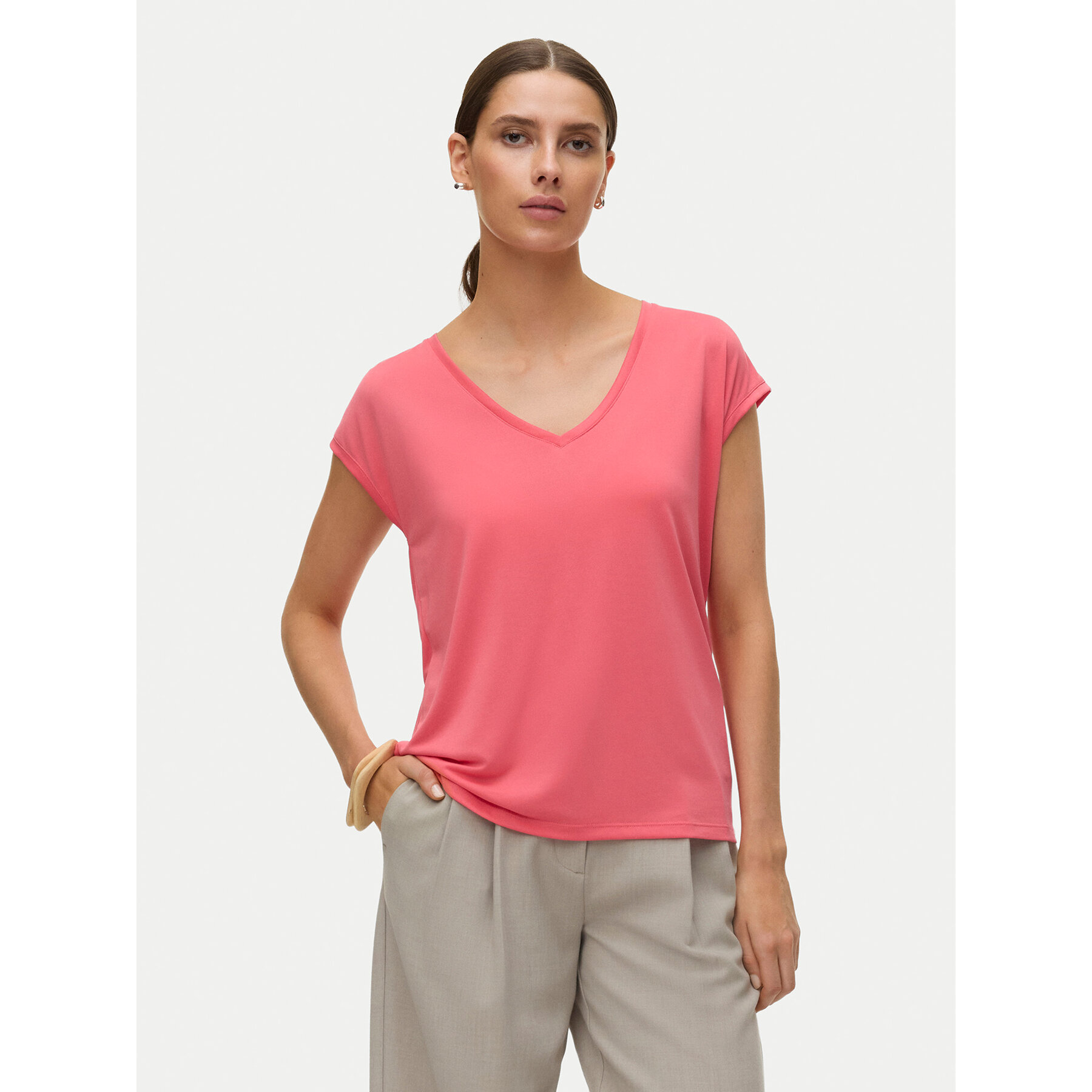 Vero Moda T-shirt Filli 10247666 Ružičasta Relaxed Fit