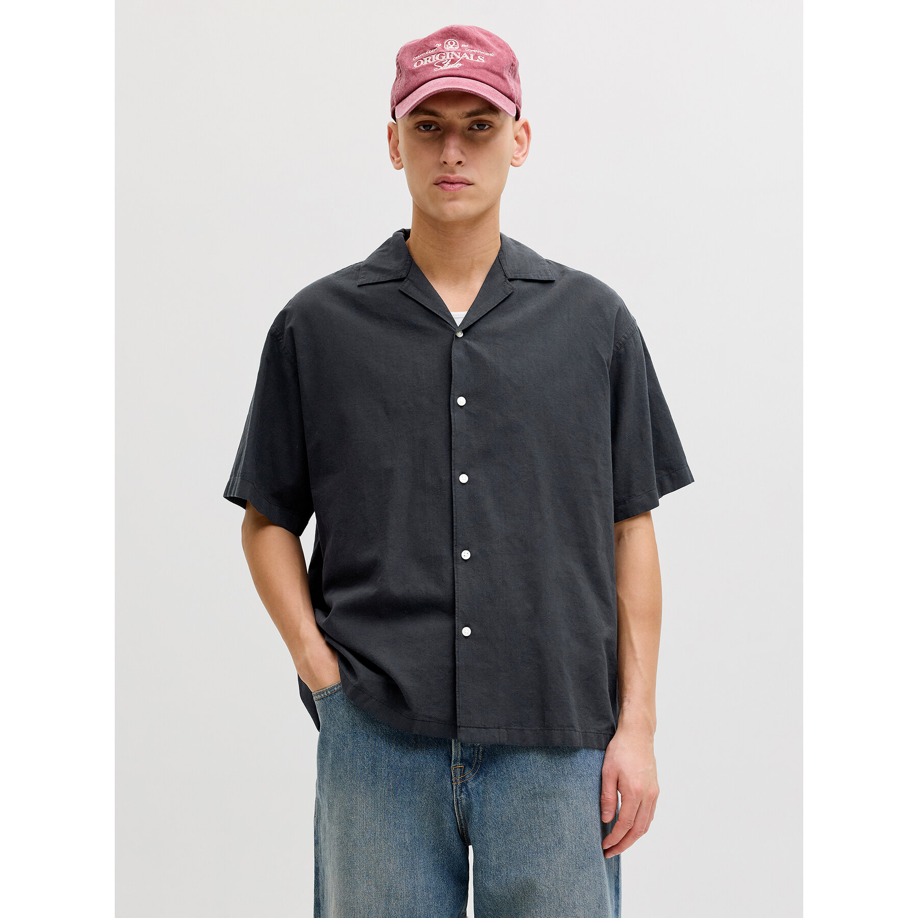 Jack & Jones Hemd Breeze 12288594 Schwarz Relaxed Fit
