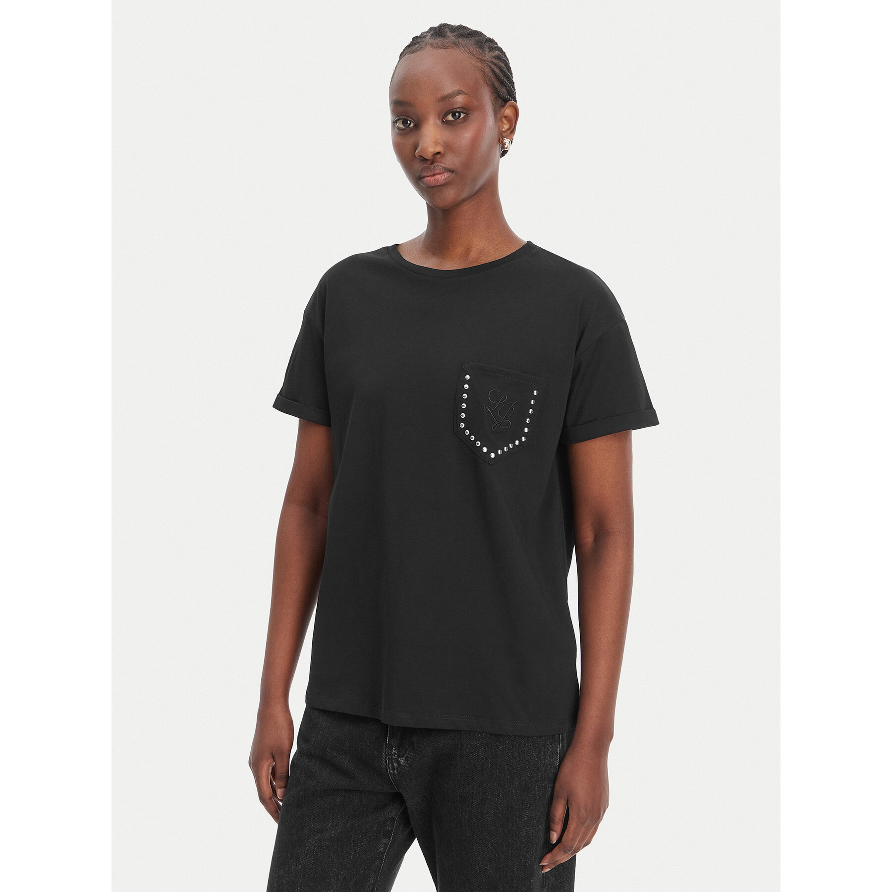 Liu Jo T-Shirt WA6372 JS923 Schwarz Regular Fit
