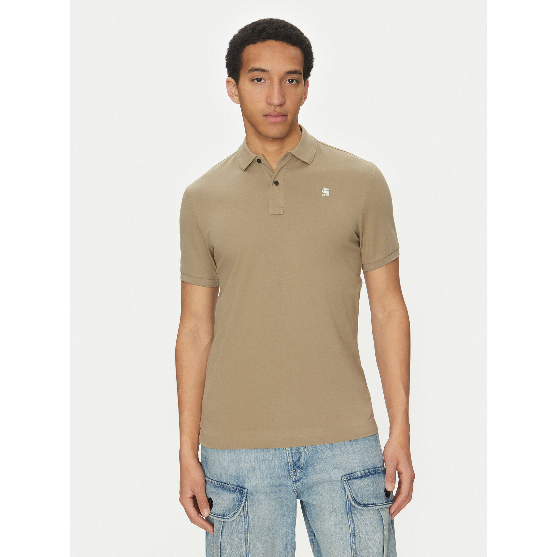 G-Star Raw Polo majica Dunda D11595-5864 6057 Khaki Slim Fit