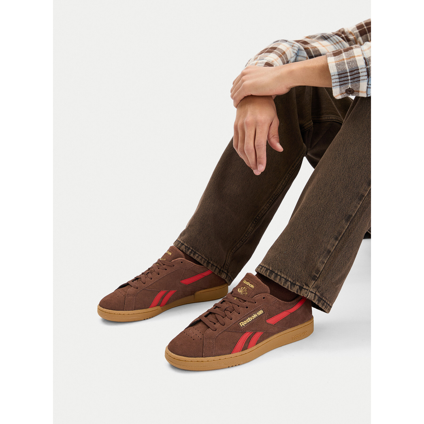 Superge Reebok EO-CLUB C GROUNDS UK 100228143 Rjava