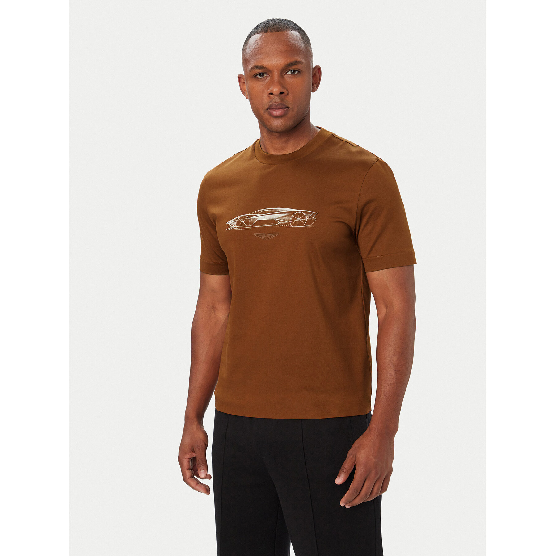 BOSS T-Shirt C-Taut 181 50570435 Braun Regular Fit