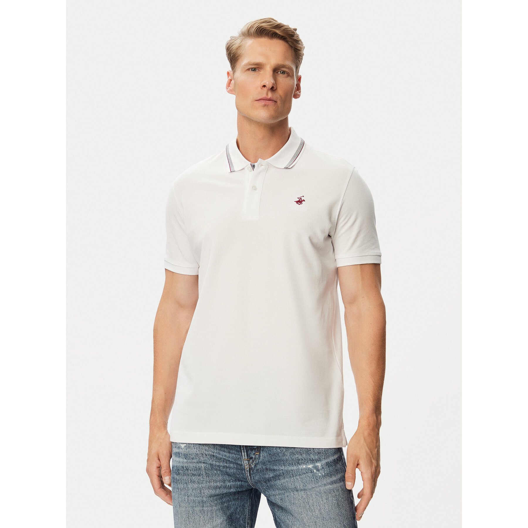 Beverly Hills Polo Club Polo majica P-SS26M-P450111 Bela Regular Fit