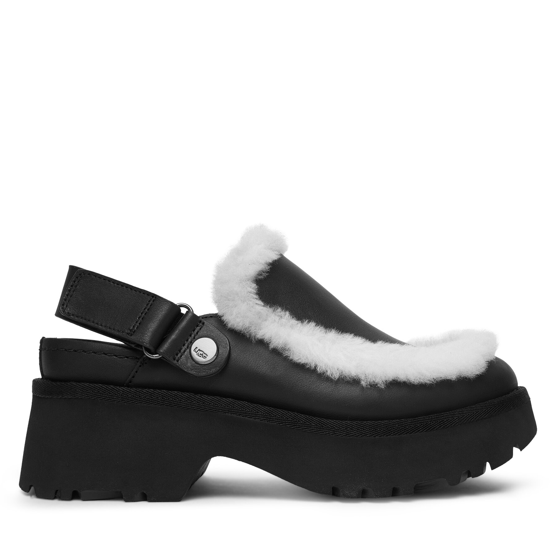 Şlapi Ugg W Esmee Leather Clog 1171507 Negru