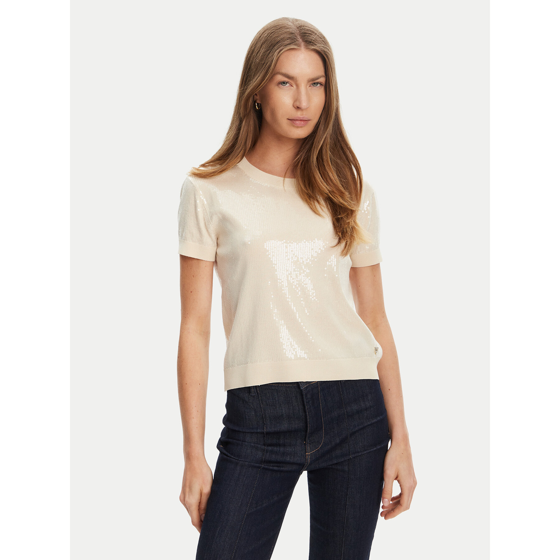 Guess Džemper W5YR21 Z3E70 Écru Regular Fit