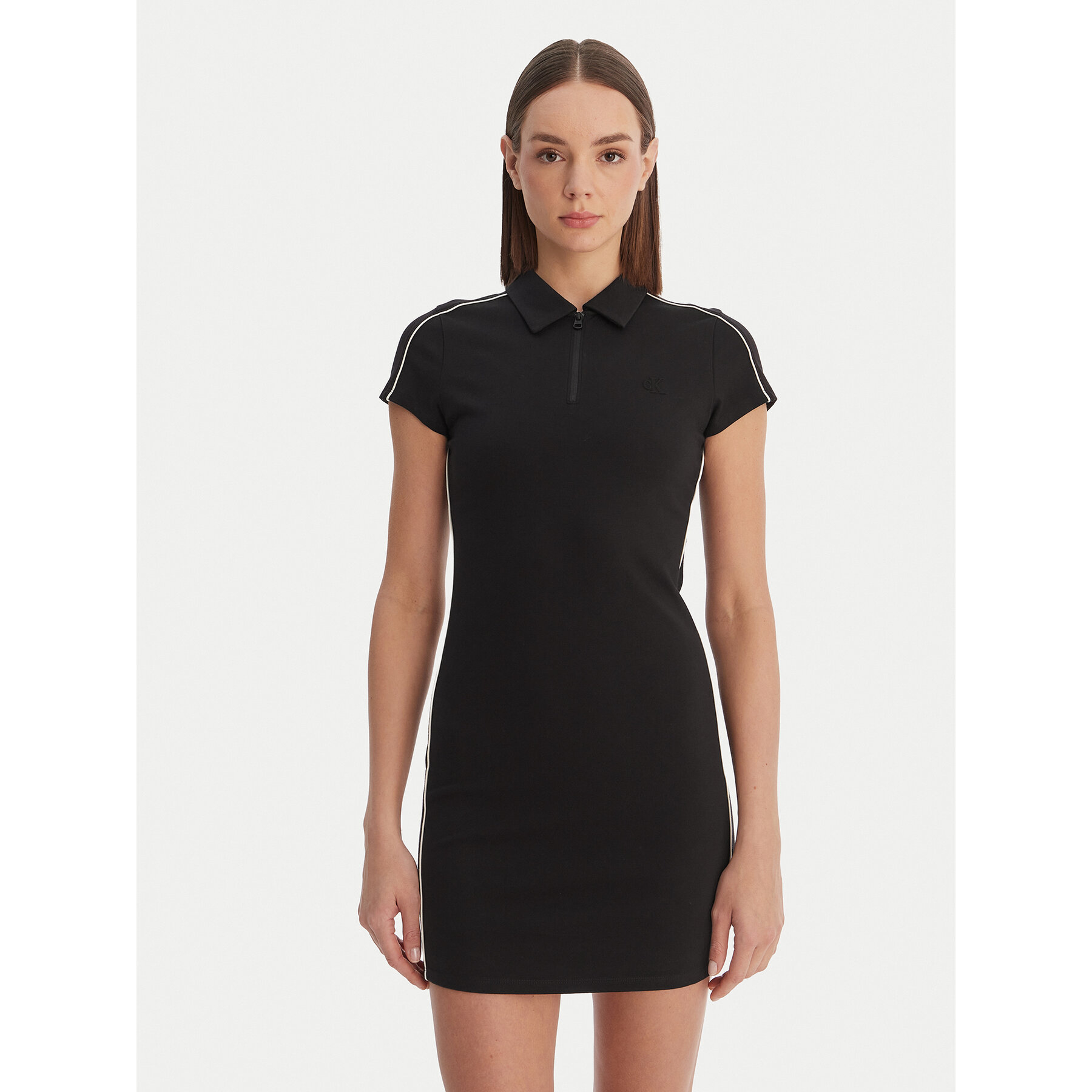 Calvin Klein Kleid für den Alltag Calvin Klein-Lv047E213G Ub1 LV047E213G Schwarz Slim Fit