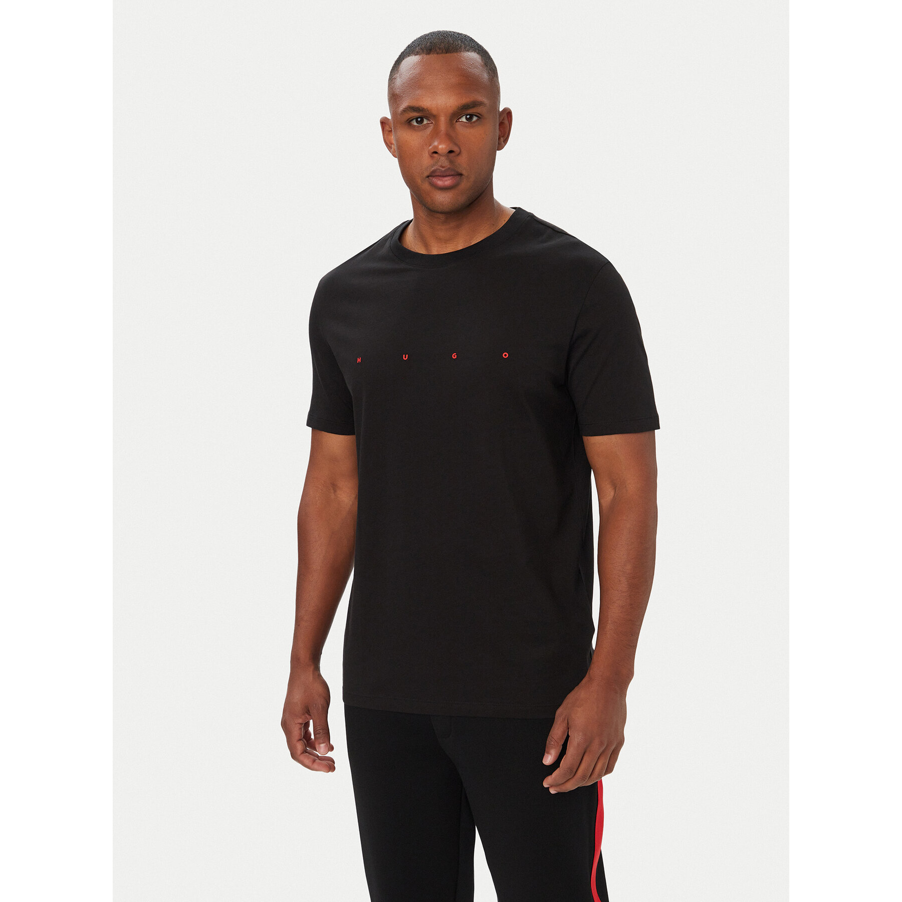 HUGO T-Shirt Dorosi 50566086 Schwarz Regular Fit