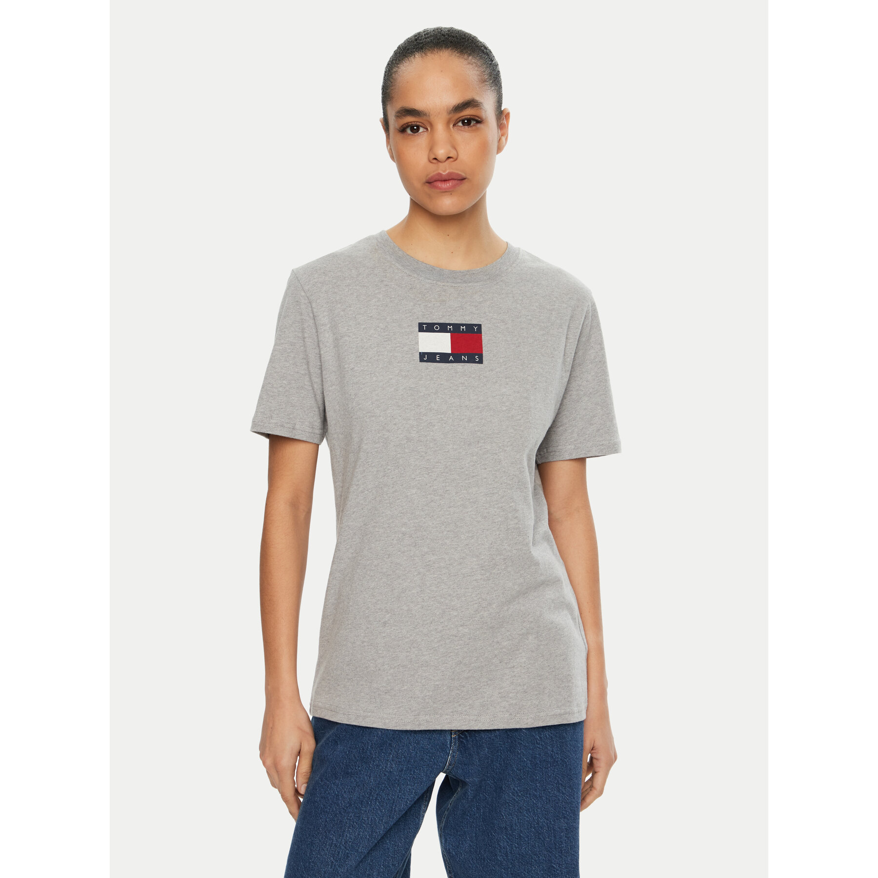 Tommy Jeans T-Shirt DW0DW20461 Γκρι Relaxed Fit