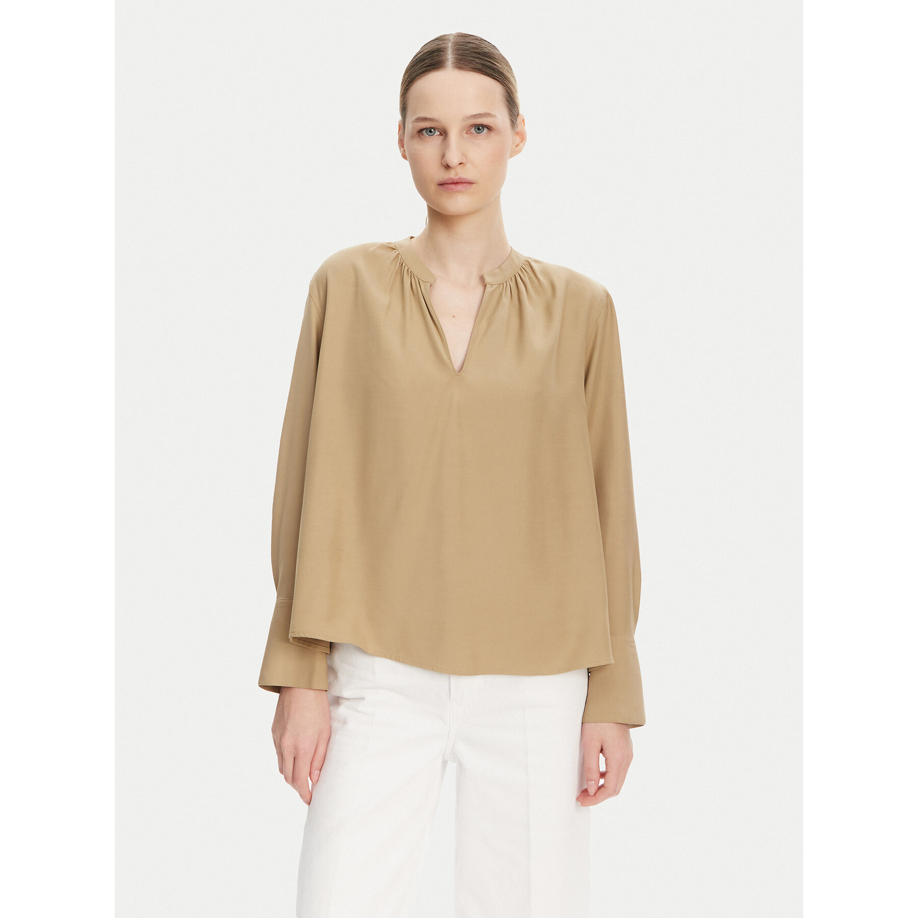 Tommy Hilfiger Bluse WW0WW44049 Beige Regular Fit