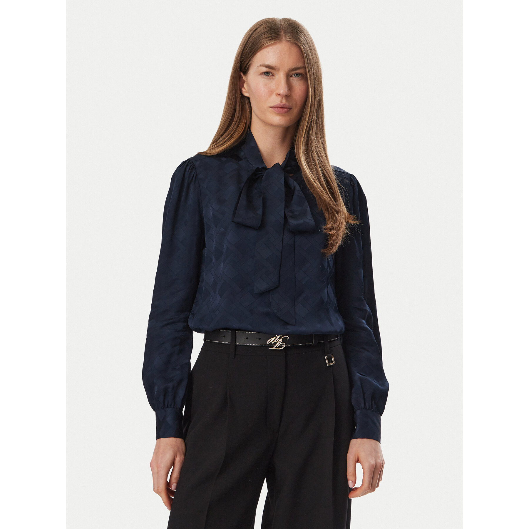 Tommy Hilfiger Bluse WW0WW52238 Dunkelblau Regular Fit