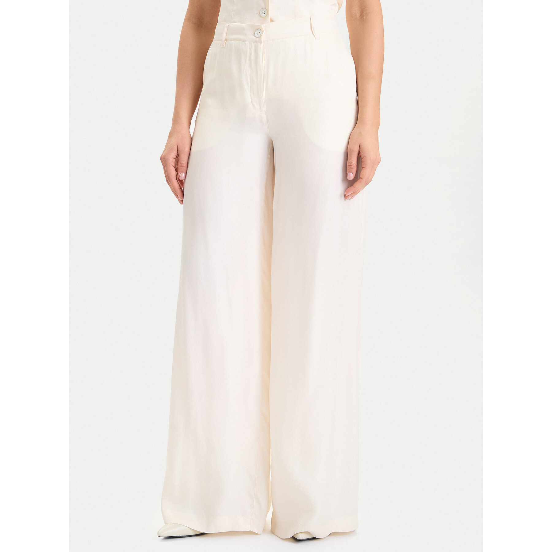 Guess Stoffhose W5YB02 WH5N2 Écru Regular Fit