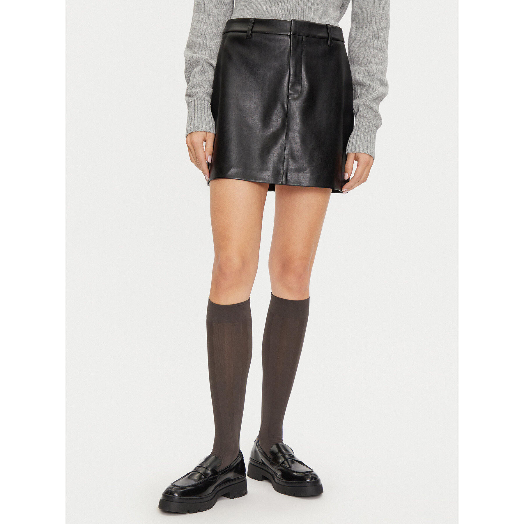 Calvin Klein Jeans Rock aus Kunstleder J20J224190 Schwarz Regular Fit