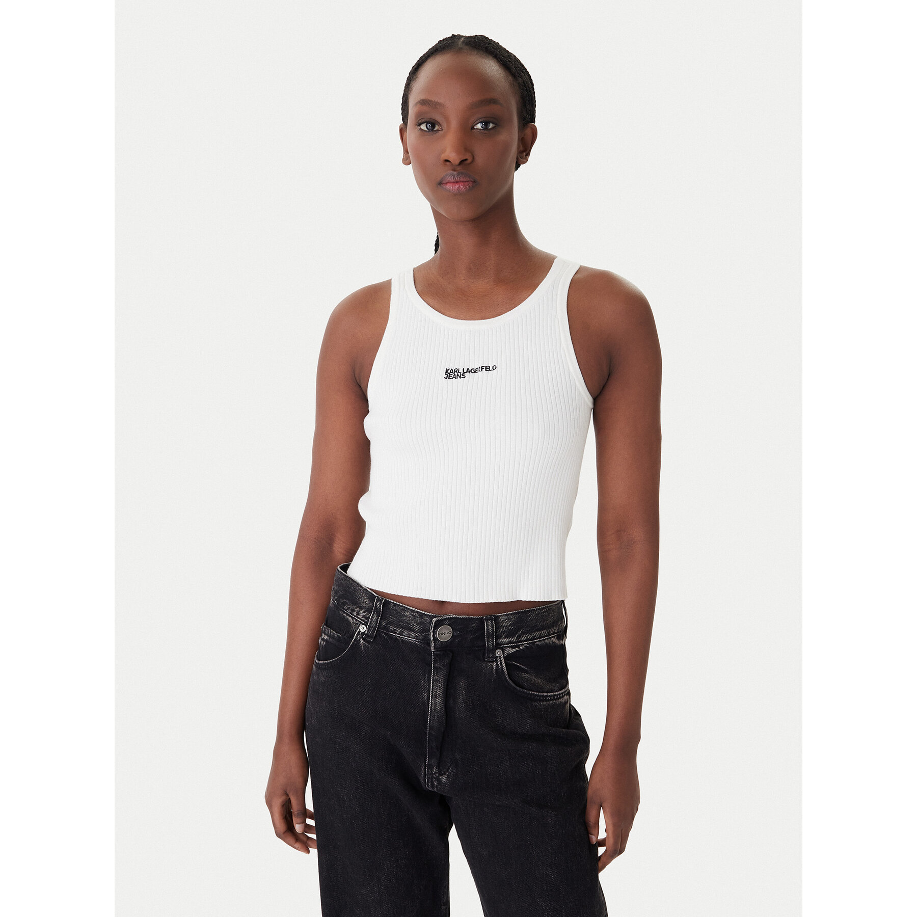 Karl Lagerfeld Jeans Top B1W18024 Kremna Slim Fit