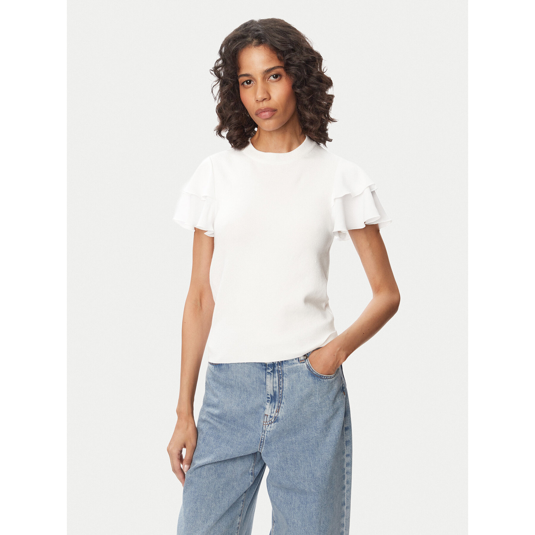 French Connection Bluse Aylaa Krista 789C2 Weiß Regular Fit