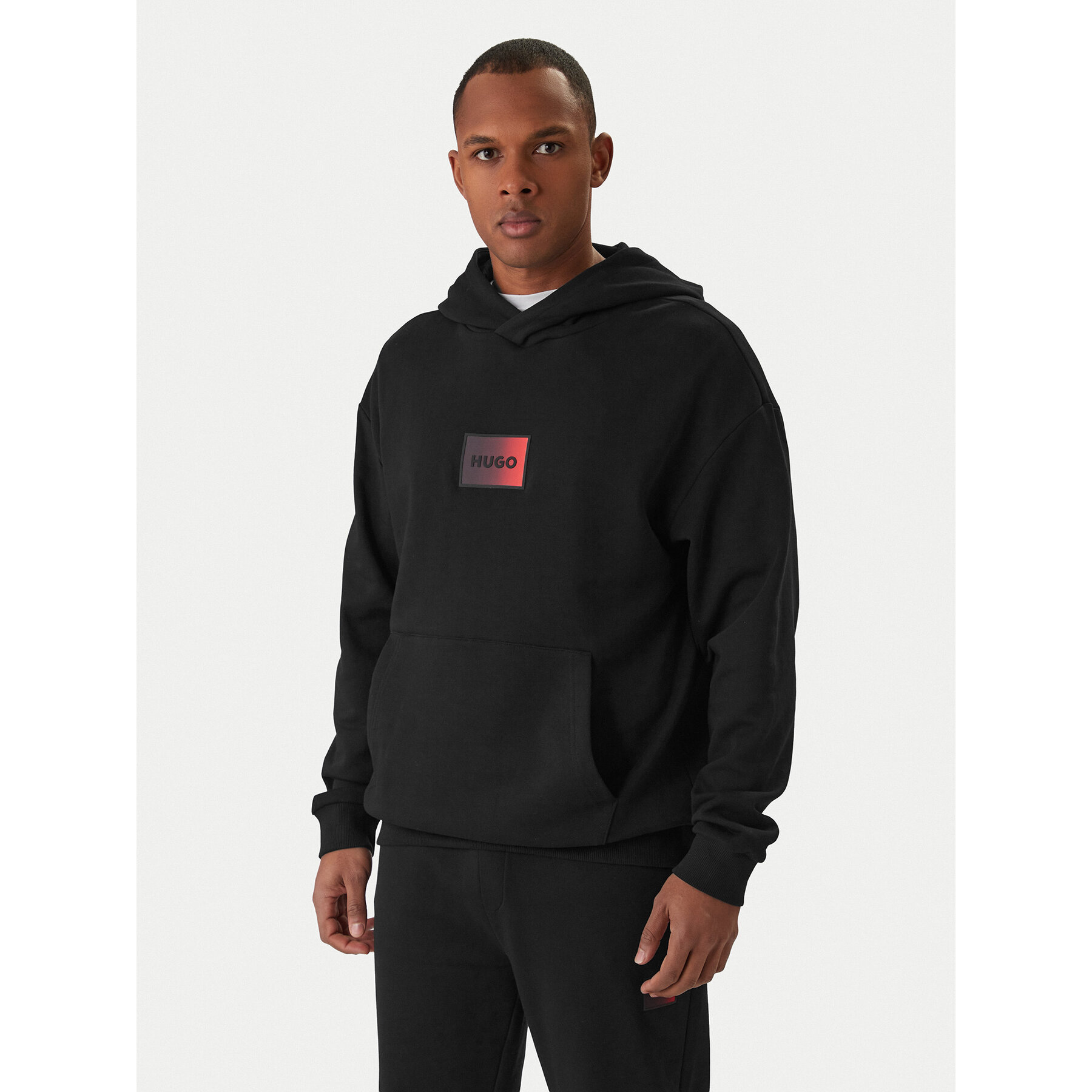 HUGO Sweatshirt Danohood 50553145 Schwarz Relaxed Fit
