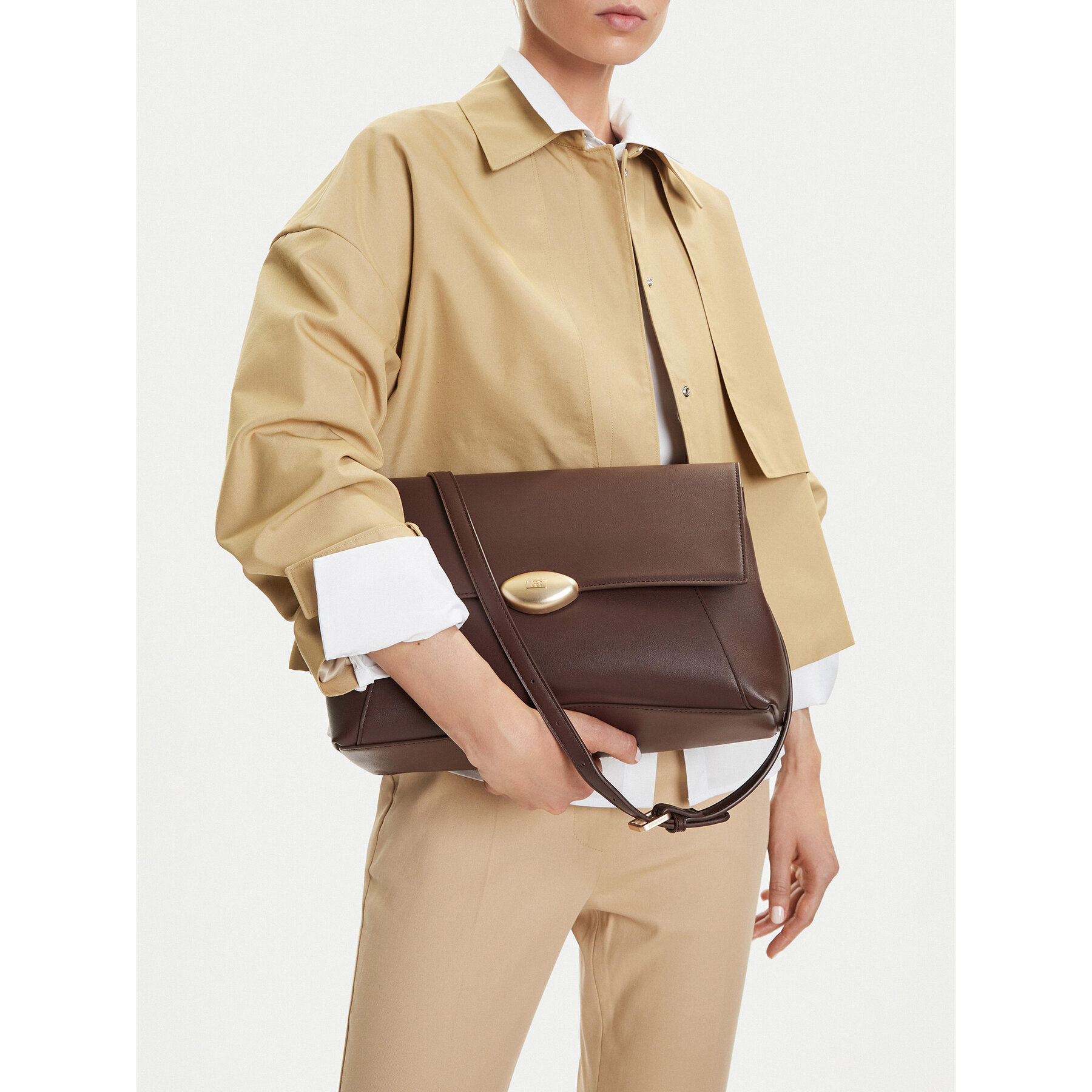 Дамска чанта Gino Rossi CEO-PEARL-LX1050 Кафяв