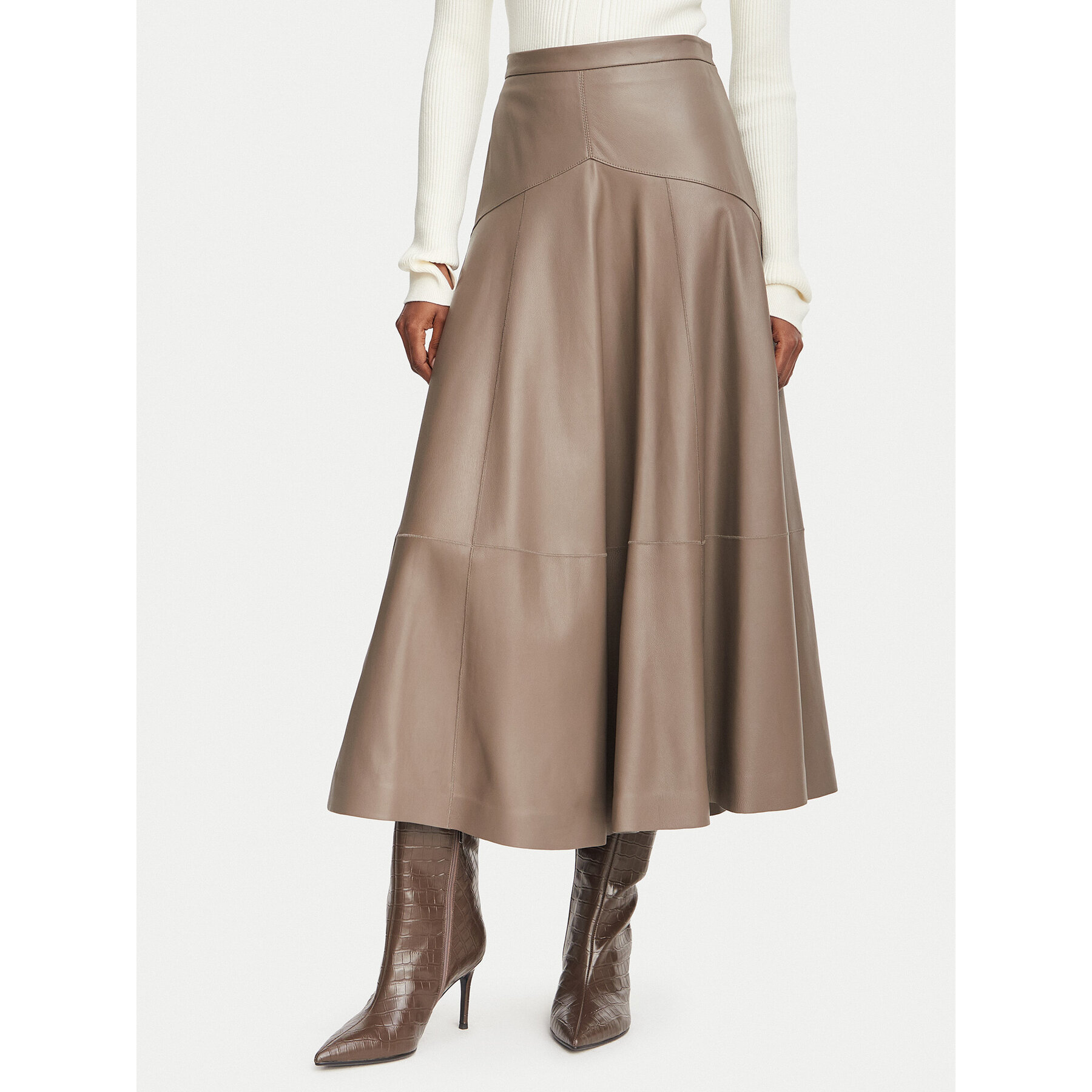 BOSS Lederrock Sesola 50568642 Dunkelbeige Regular Fit